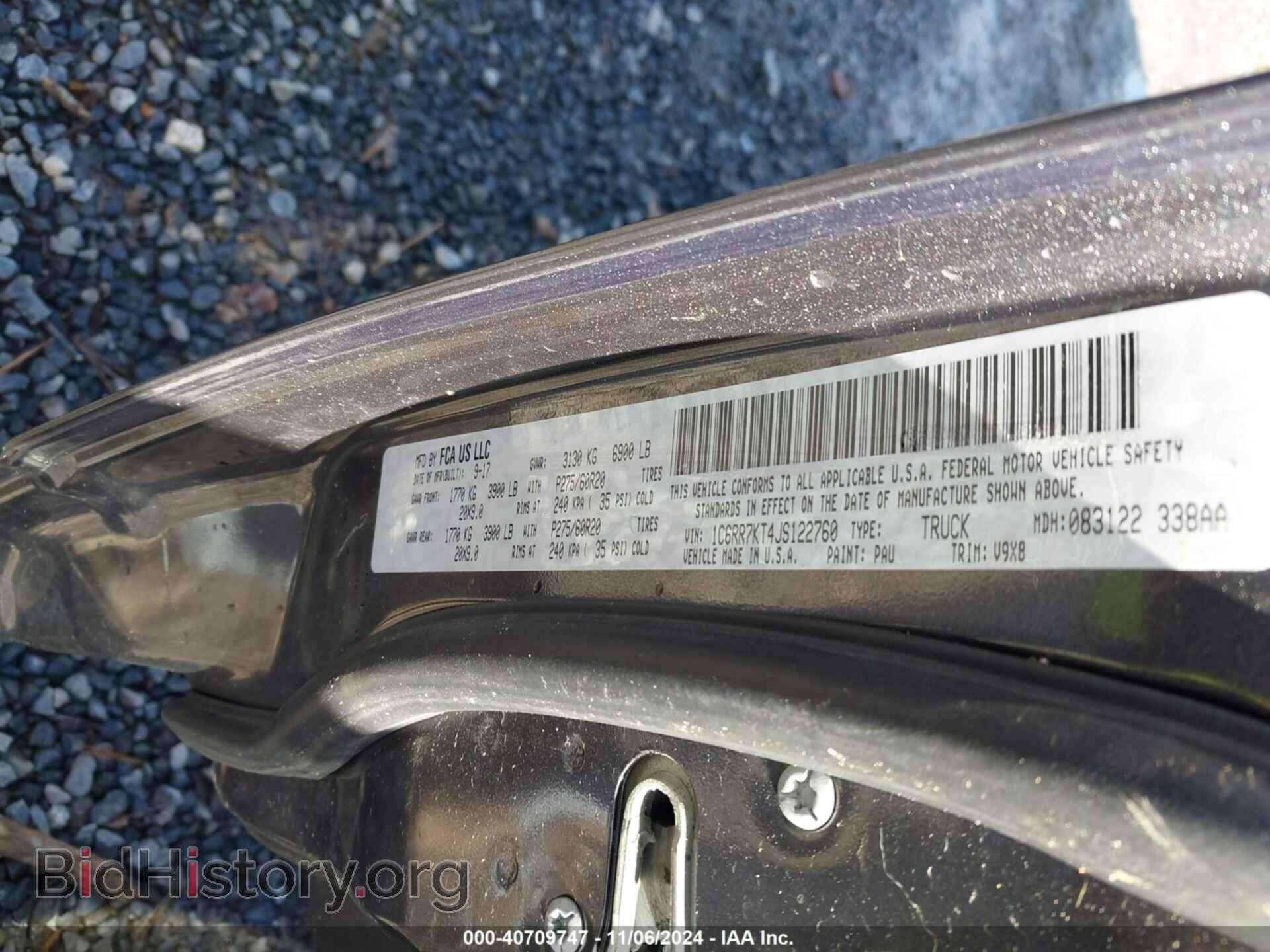 2018 RAM 1500 - VIN: 1C6RR7KT4JS122760 - Фото 9