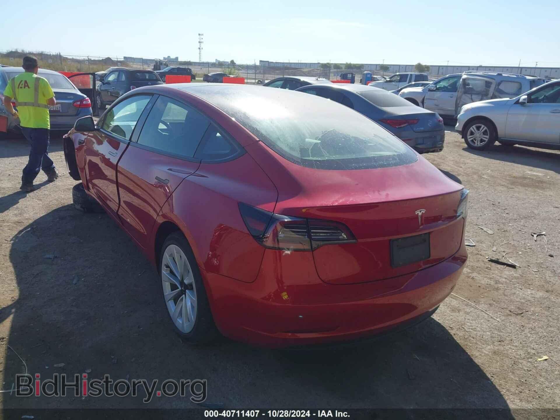 2022 TESLA MODEL 3 - VIN: 5YJ3E1EA8NF170671 - Фото 3