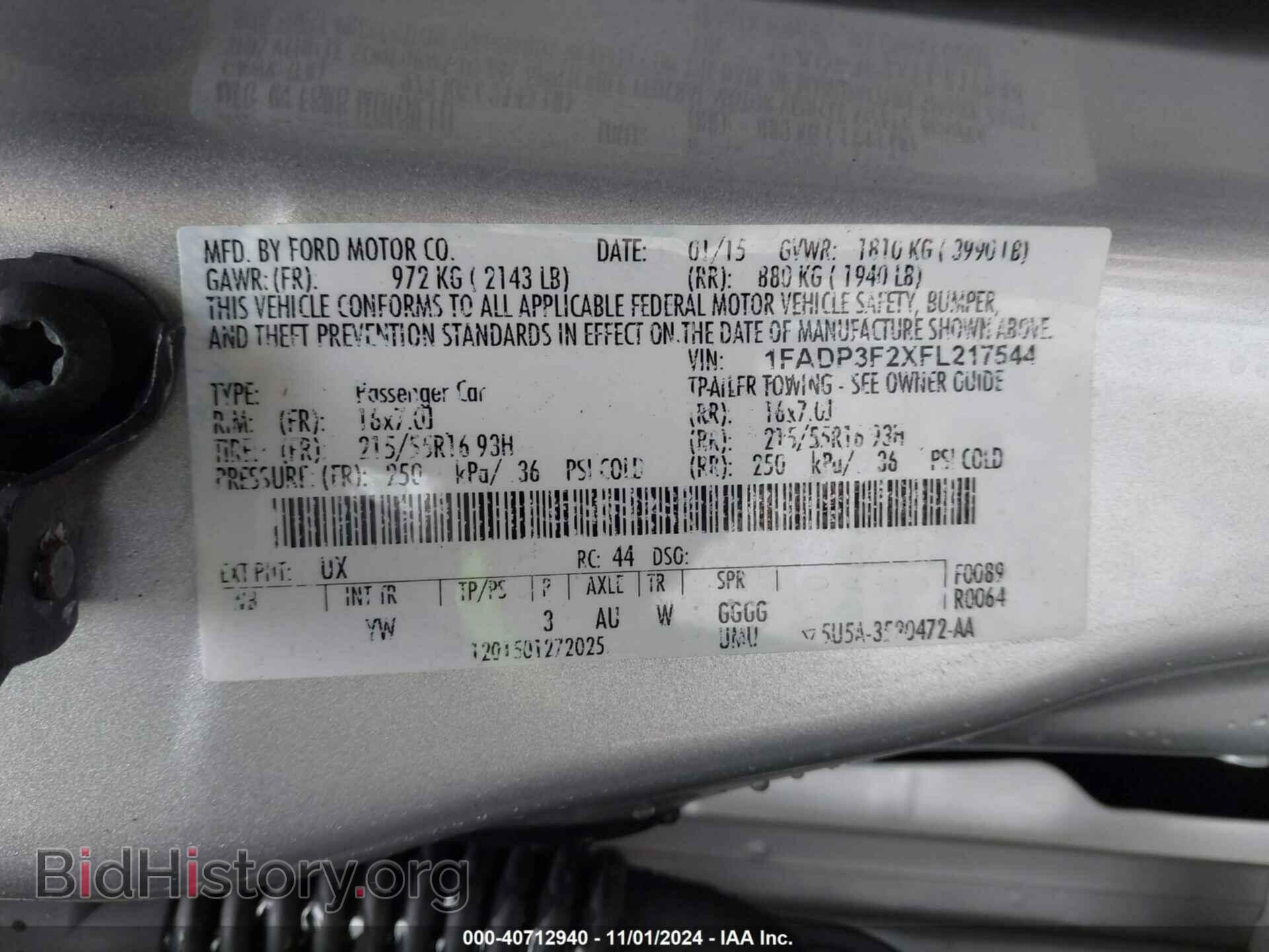 2015 FORD FOCUS - VIN: 1FADP3F2XFL217544 - Photo 9