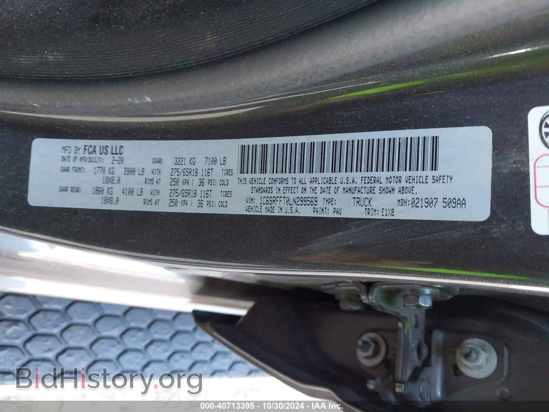 2020 RAM 1500 - VIN: 1C6SRFFT0LN299569 - Фото 9