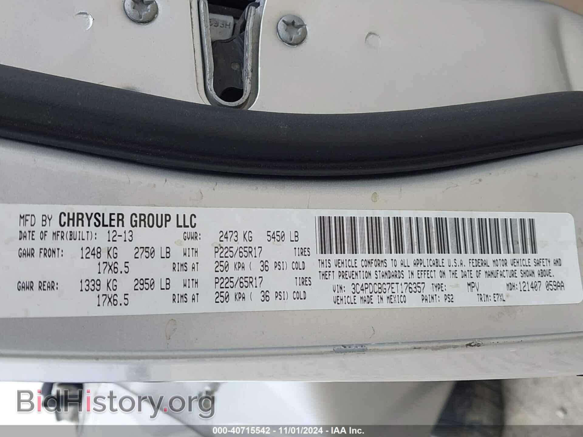 2014 DODGE JOURNEY - VIN: 3C4PDCBG7ET176357 - Фото 9
