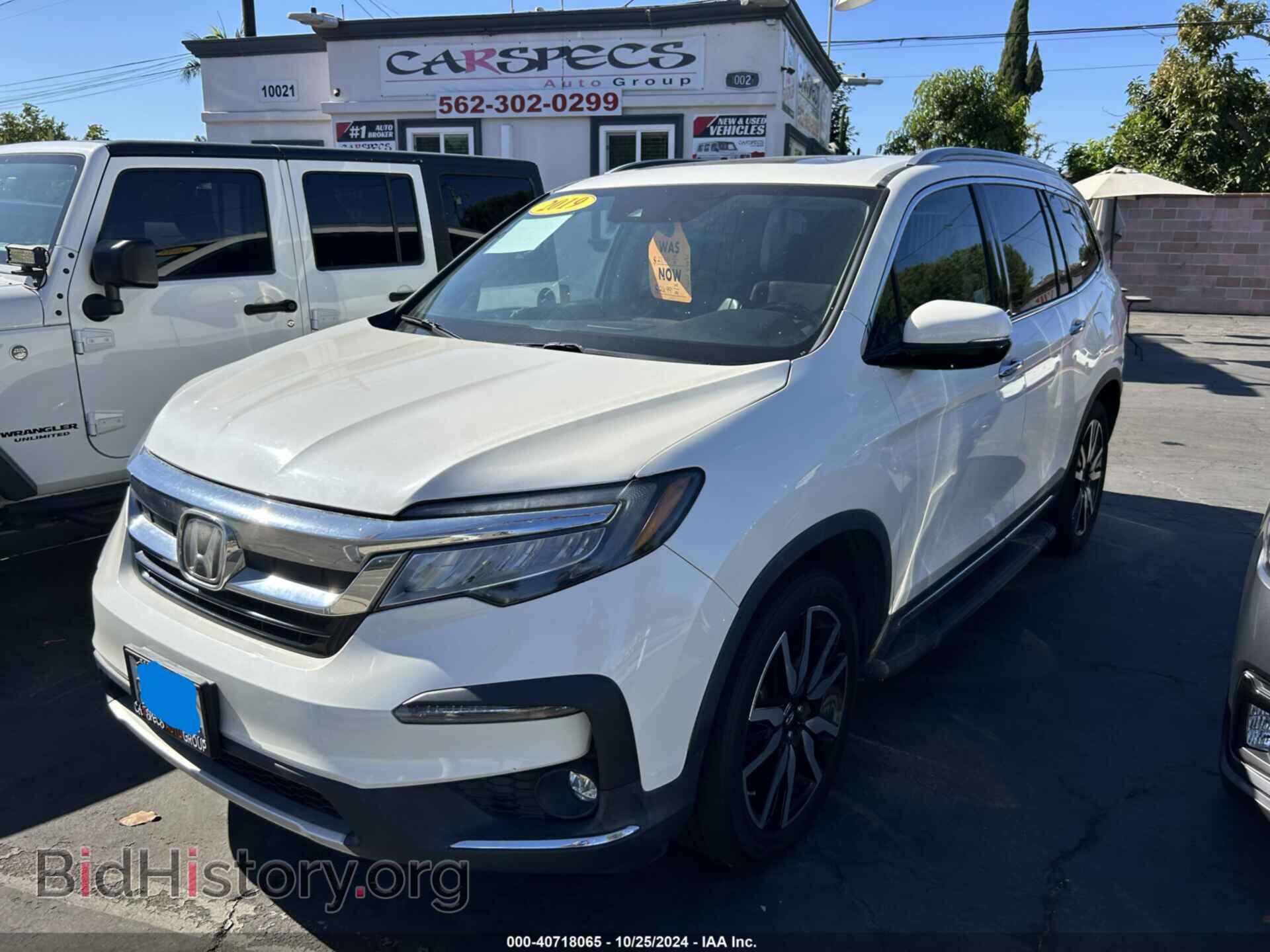 2019 HONDA PILOT - VIN: 5FNYF5H61KB039157 - Фото 2