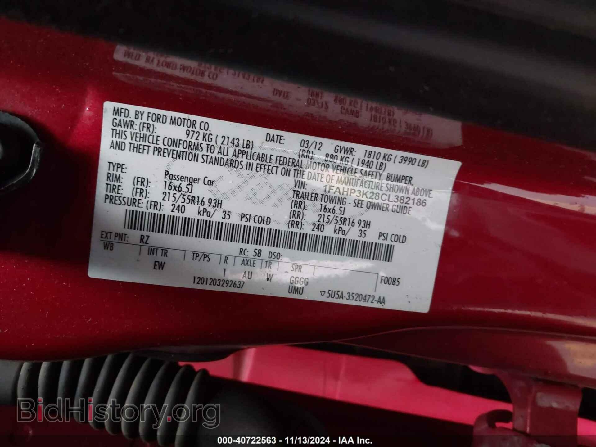 2012 FORD FOCUS - VIN: 1FAHP3K28CL382186 - Photo 9