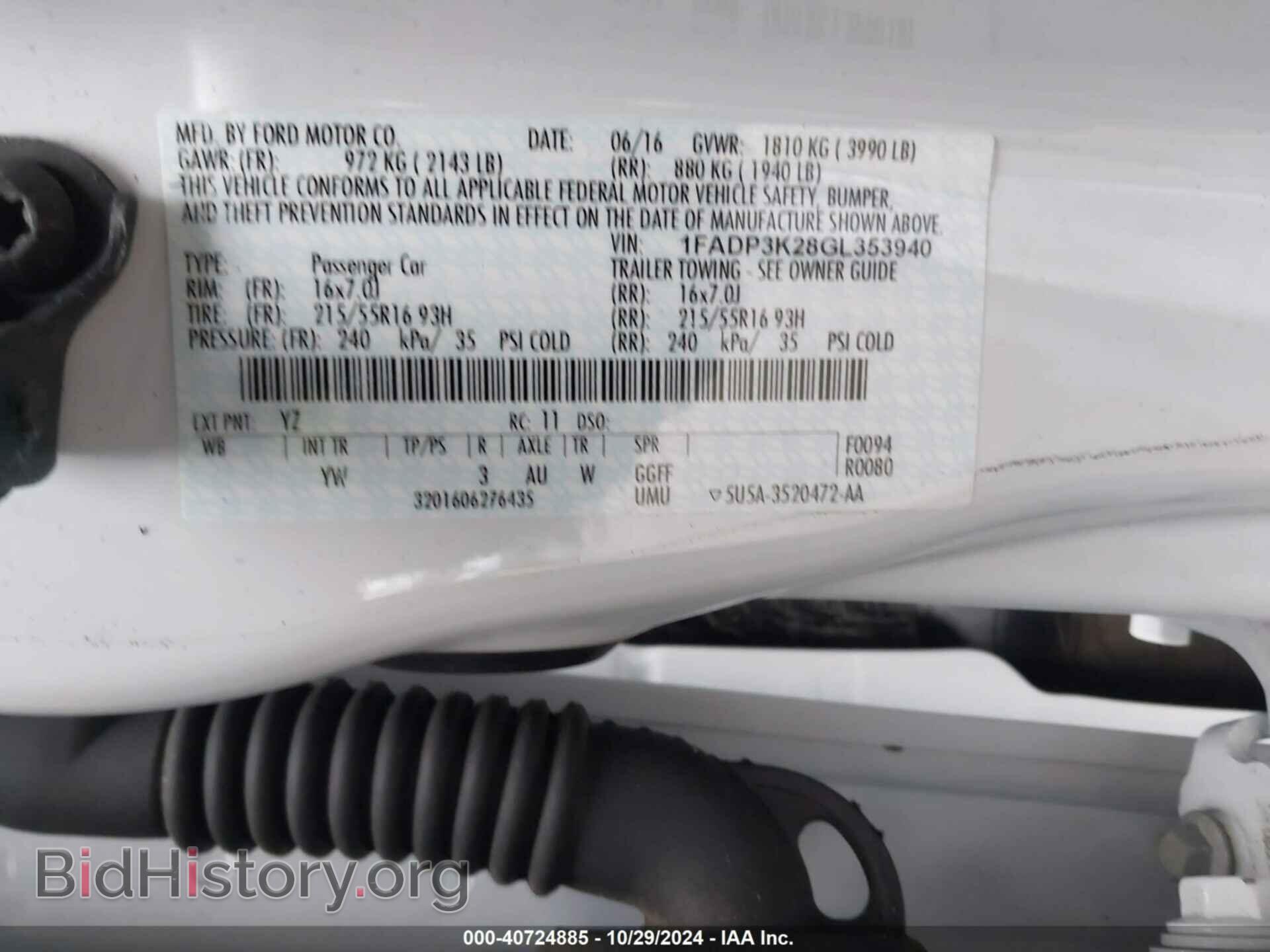 2016 FORD FOCUS - VIN: 1FADP3K28GL353940 - Фото 9