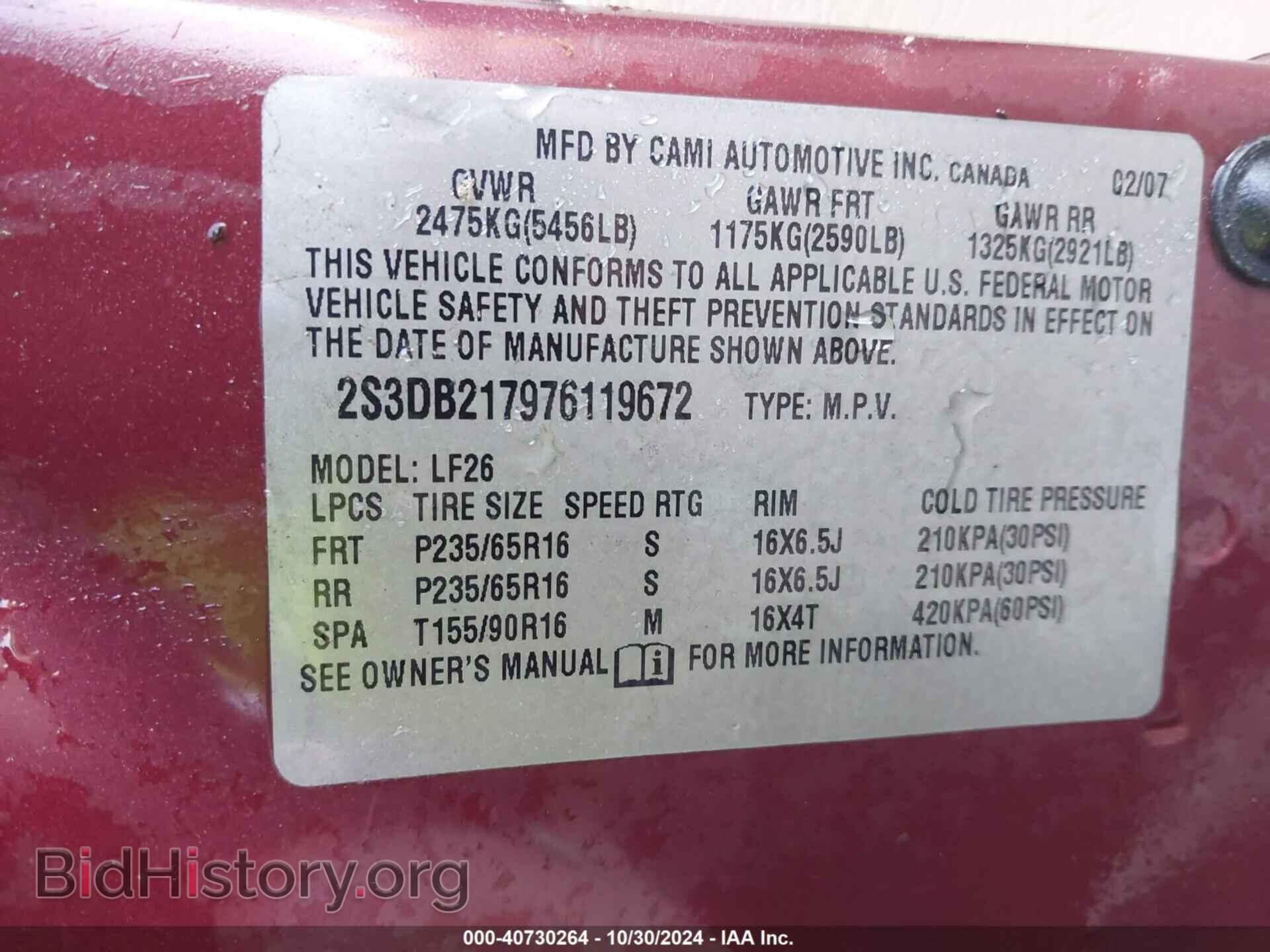 2007 SUZUKI XL7 - VIN: 2S3DB217976119672 - Фото 9