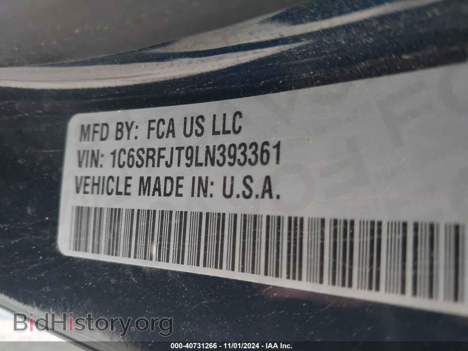 2020 RAM 1500 - VIN: 1C6SRFJT9LN393361 - Фото 9