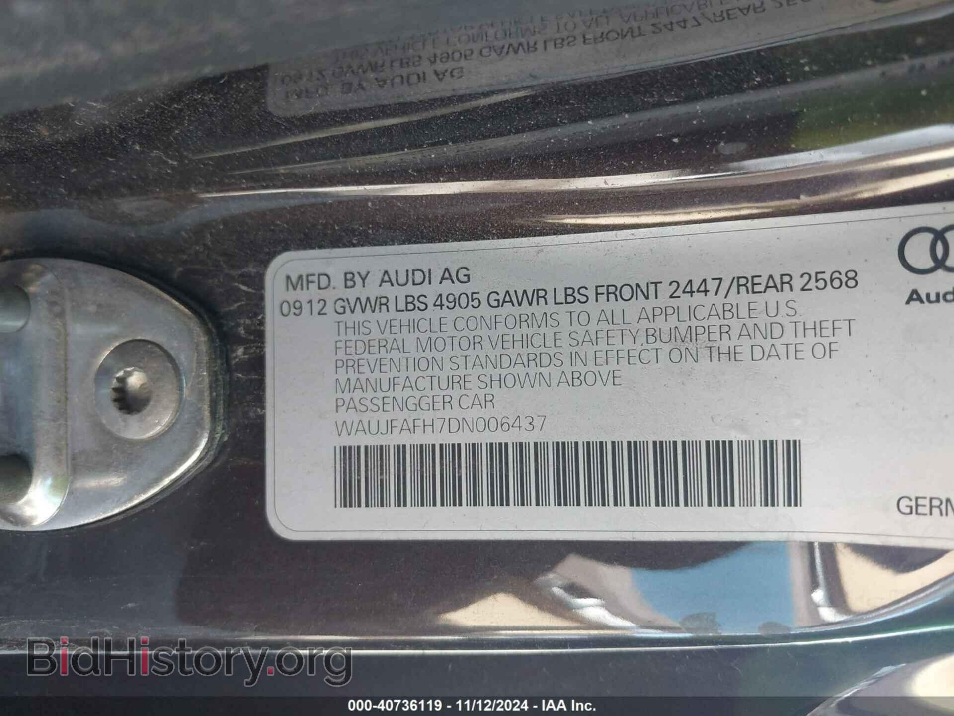 2013 AUDI A5 - VIN: WAUJFAFH7DN006437 - Фото 9
