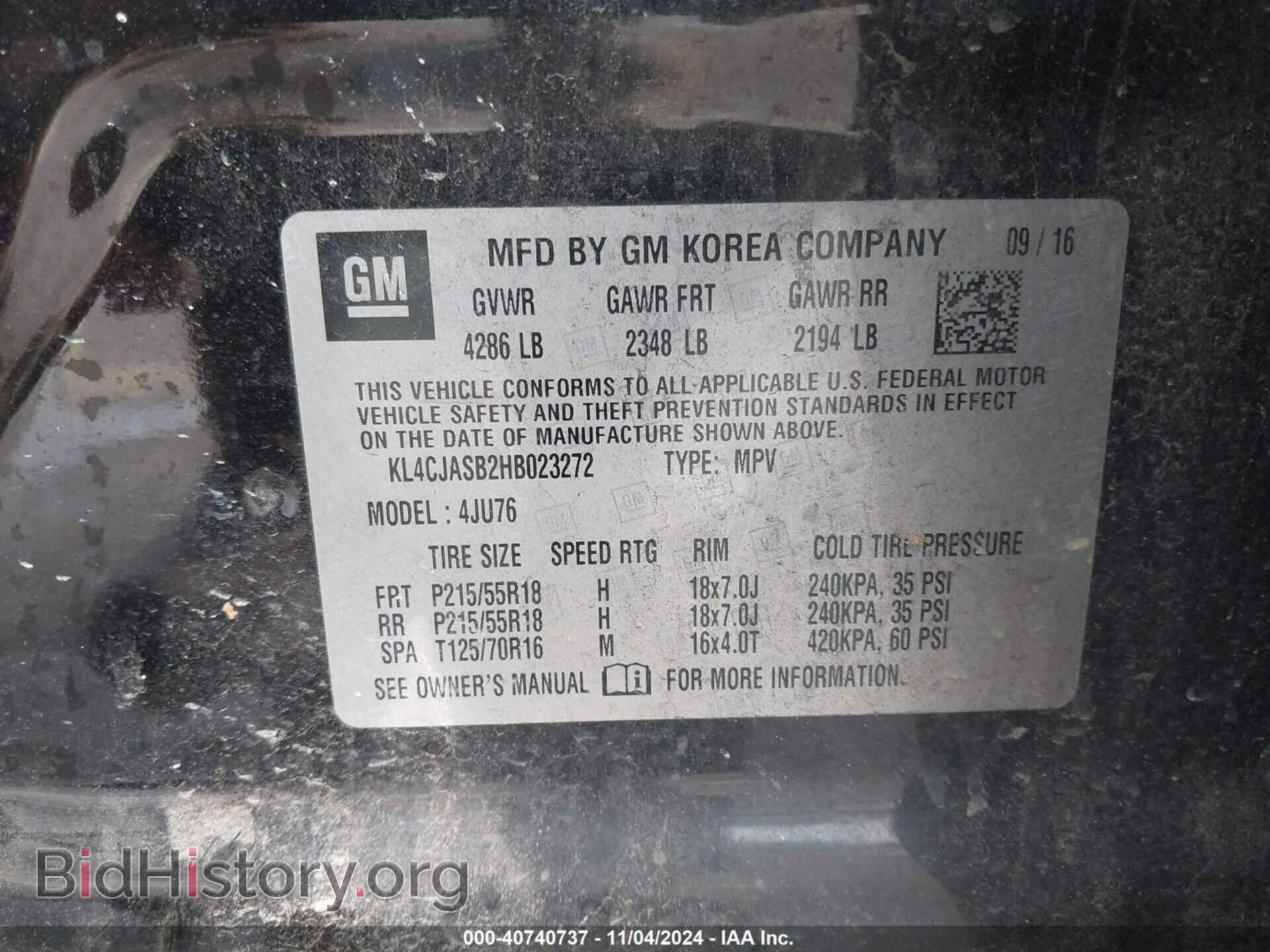 2017 BUICK ENCORE - VIN: KL4CJASB2HB023272 - Photo 9