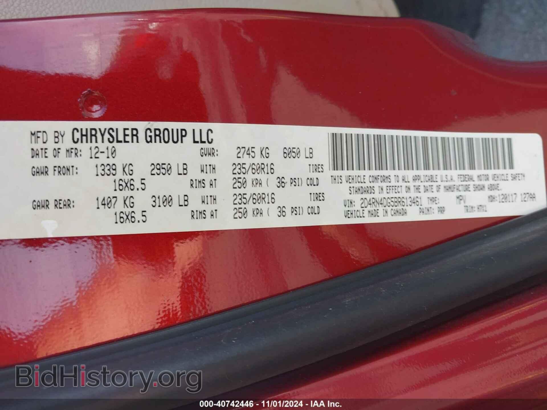 2011 DODGE GRAND CARAVAN - VIN: 2D4RN4DG5BR613461 - Фото 9
