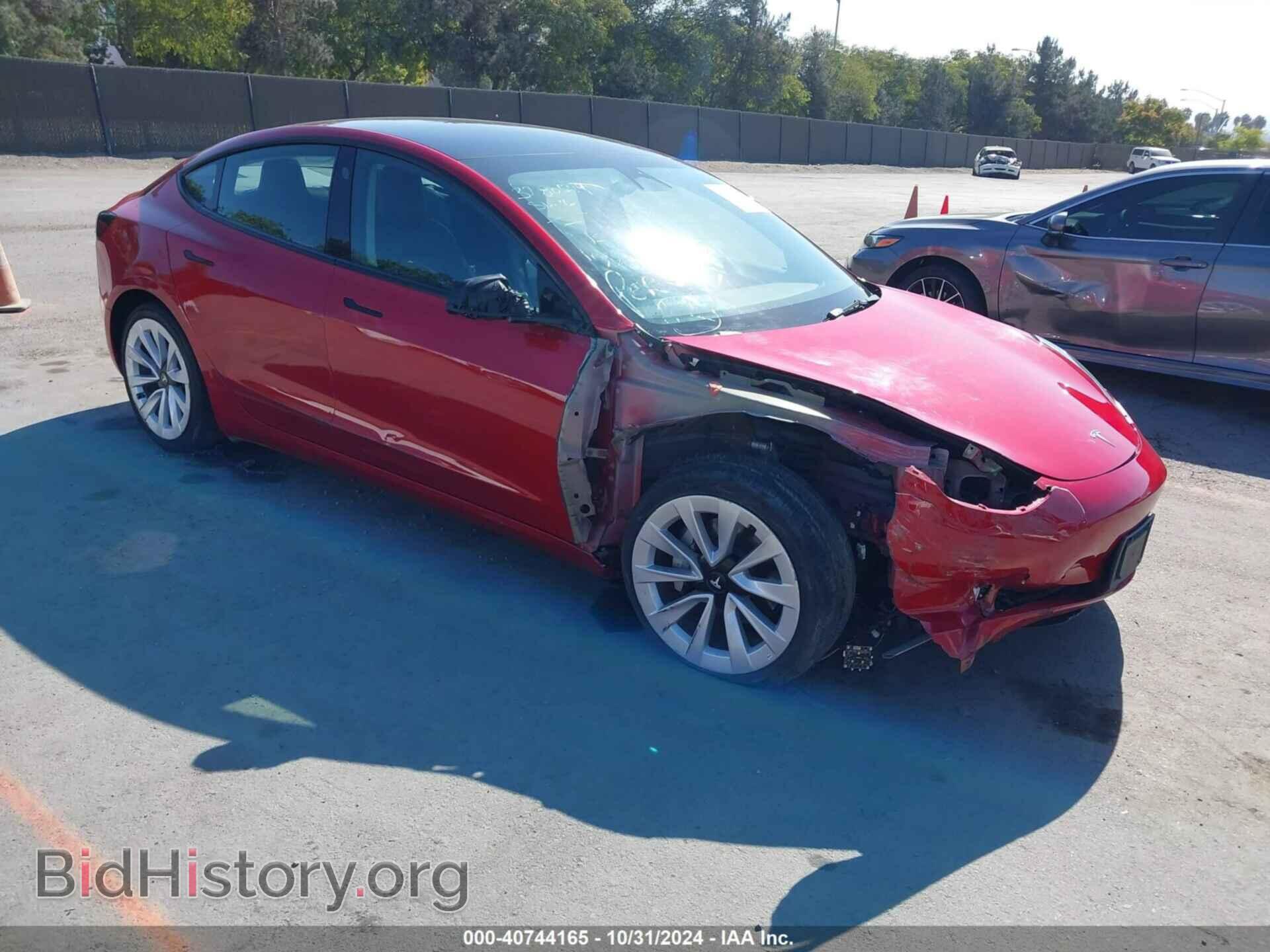 Photo 5YJ3E1EA2NF190141 - TESLA MODEL 3 2022