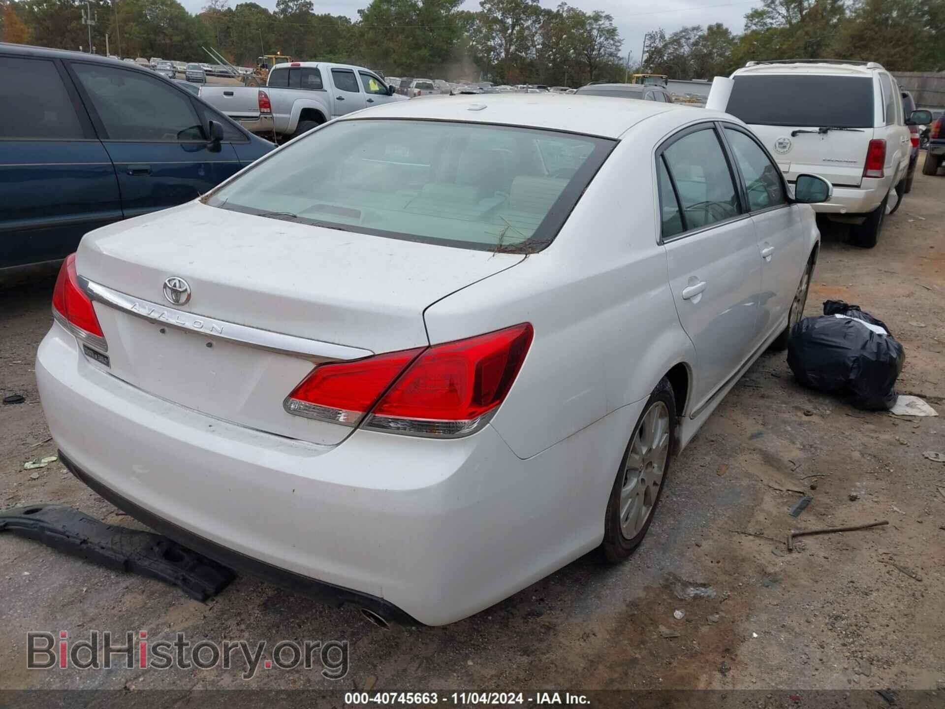 2011 TOYOTA AVALON - VIN: 4T1BK3DB1BU406229 - Фото 4
