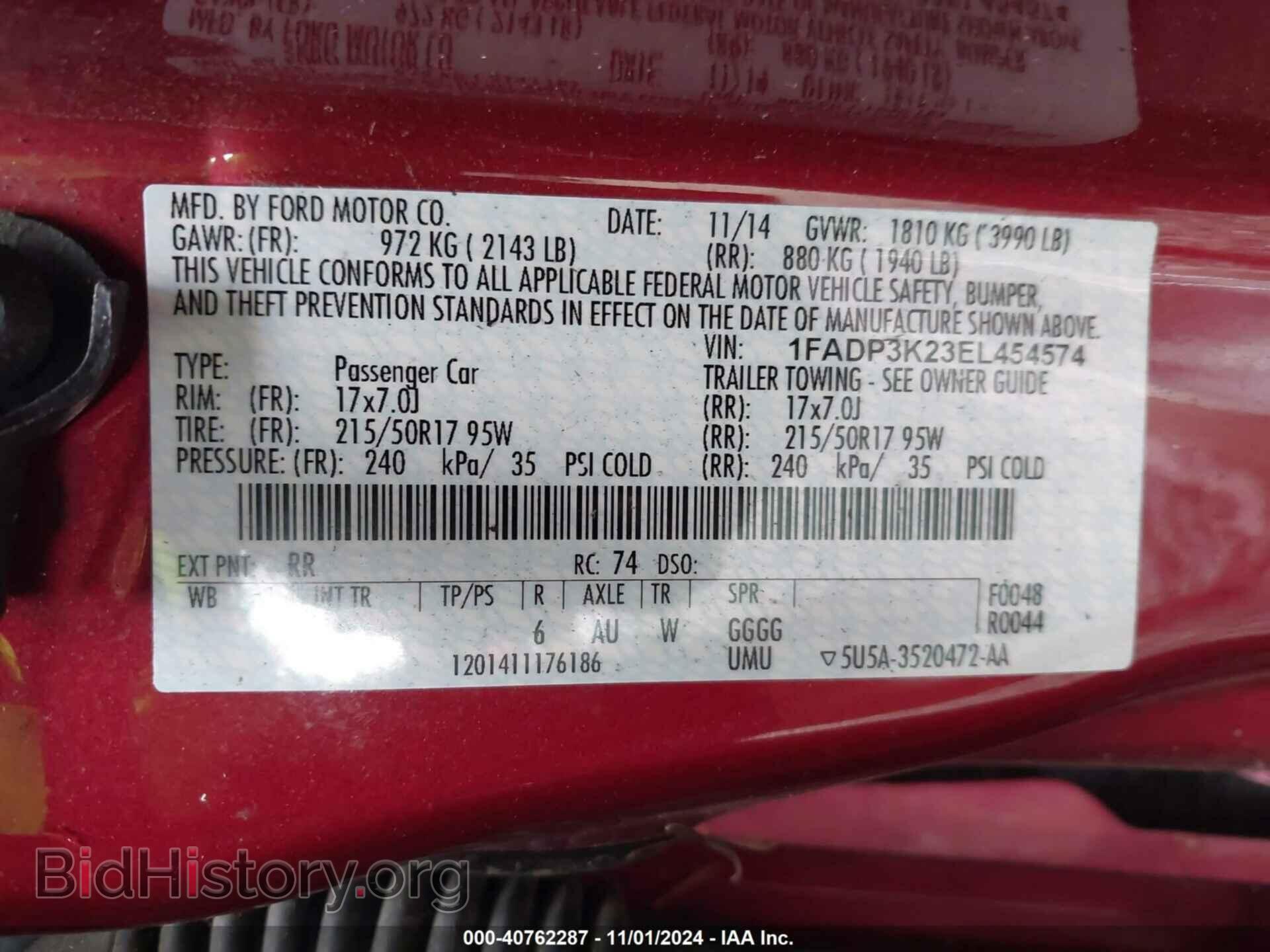 2014 FORD FOCUS - VIN: 1FADP3K23EL454574 - Photo 9