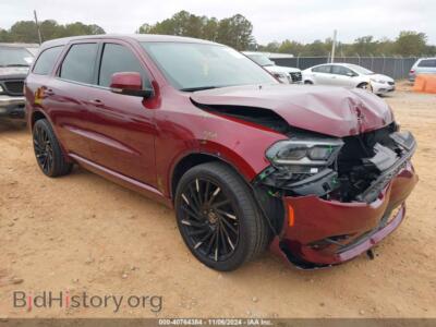 2022 Dodge DURANGO GT Plus RWD, бордовый — VIN 1C4RDHDG5NC199831, IAAI