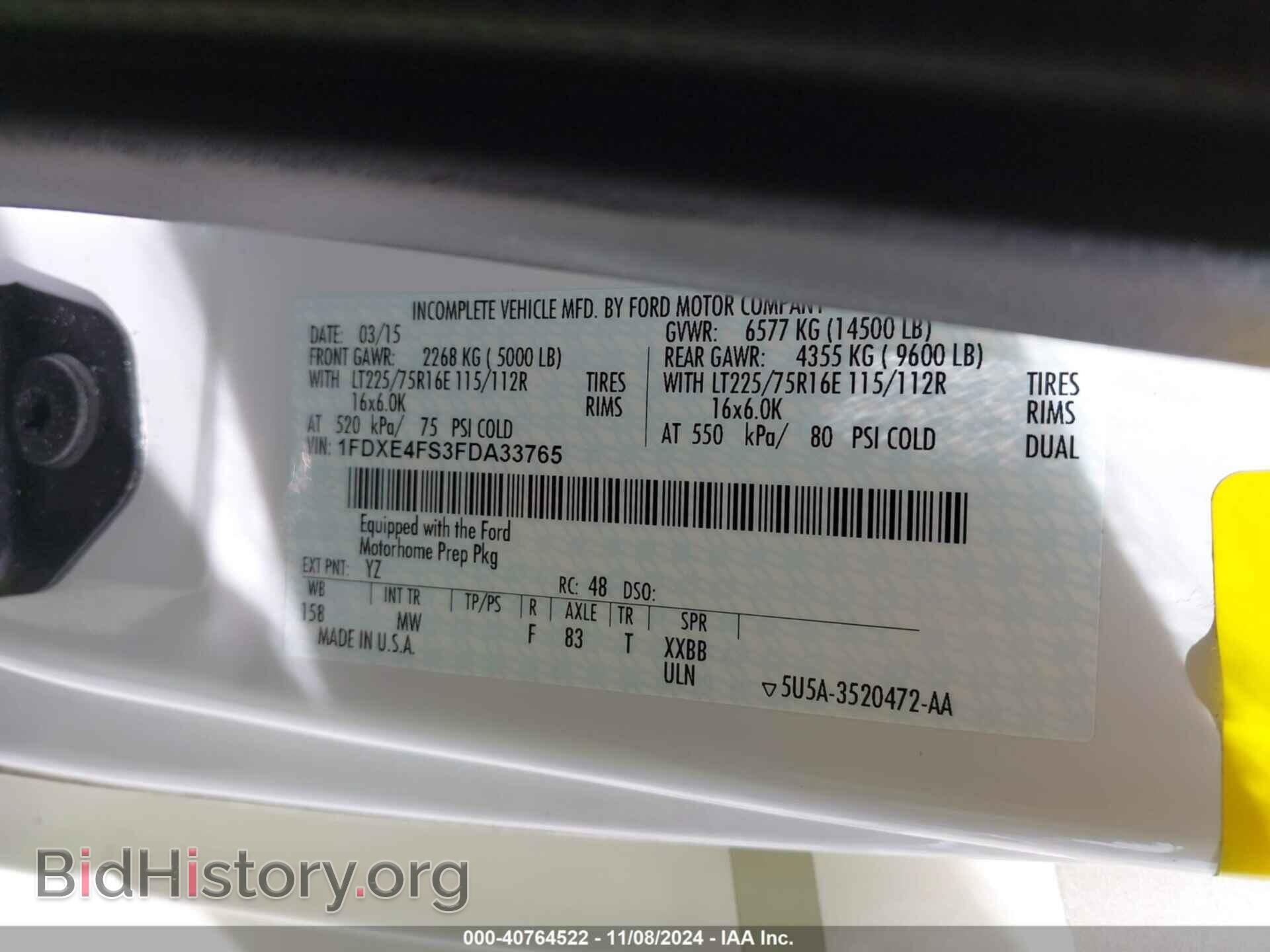 2015 FORD E-450 CUTAWAY - VIN: 1FDXE4FS3FDA33765 - Photo 9