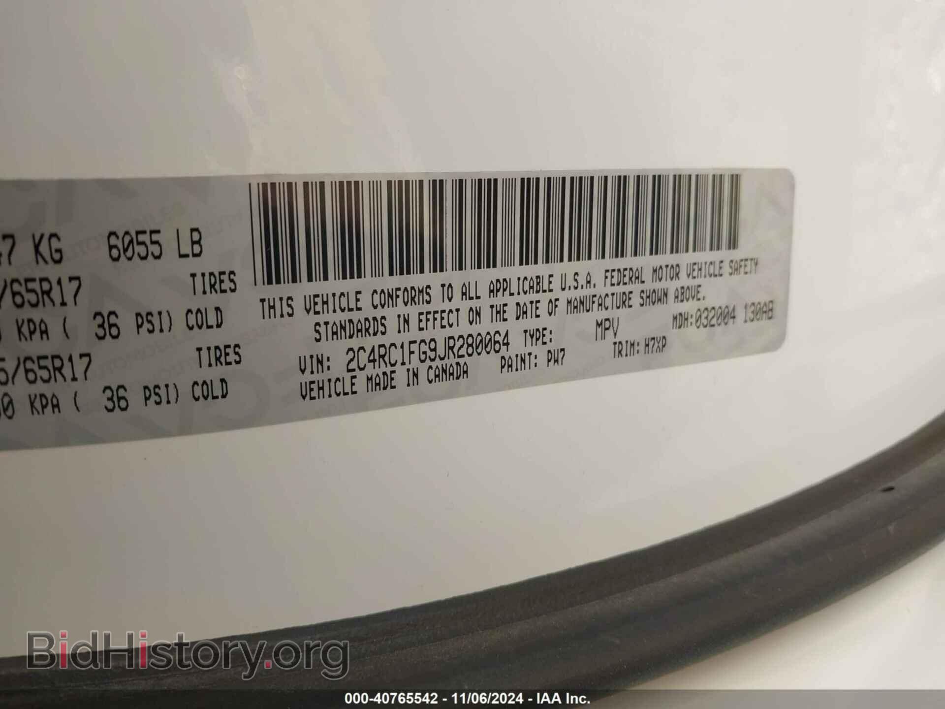 2018 CHRYSLER PACIFICA - VIN: 2C4RC1FG9JR280064 - Photo 9