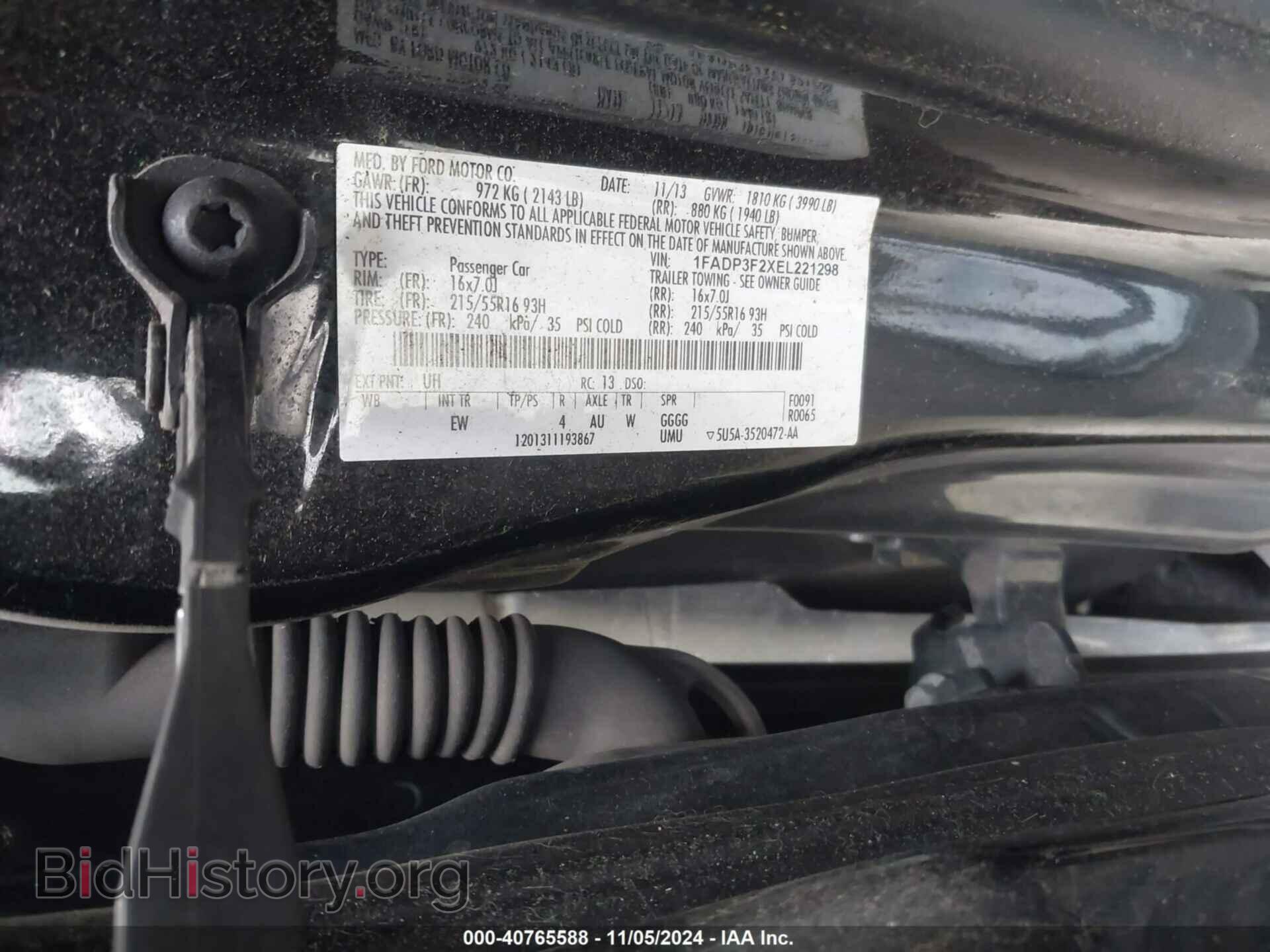 2014 FORD FOCUS - VIN: 1FADP3F2XEL221298 - Фото 9