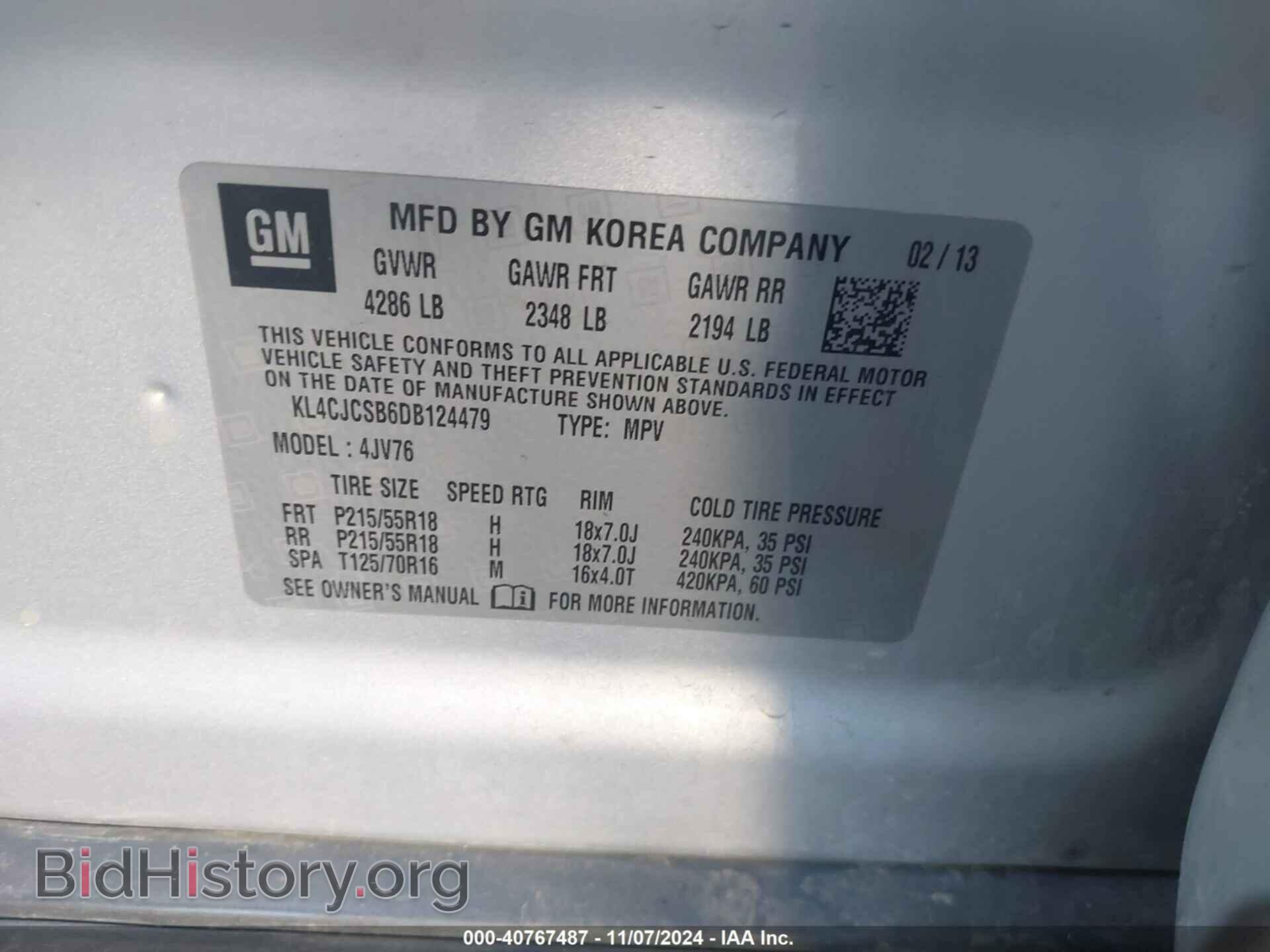2013 BUICK ENCORE - VIN: KL4CJCSB6DB124479 - Photo 9