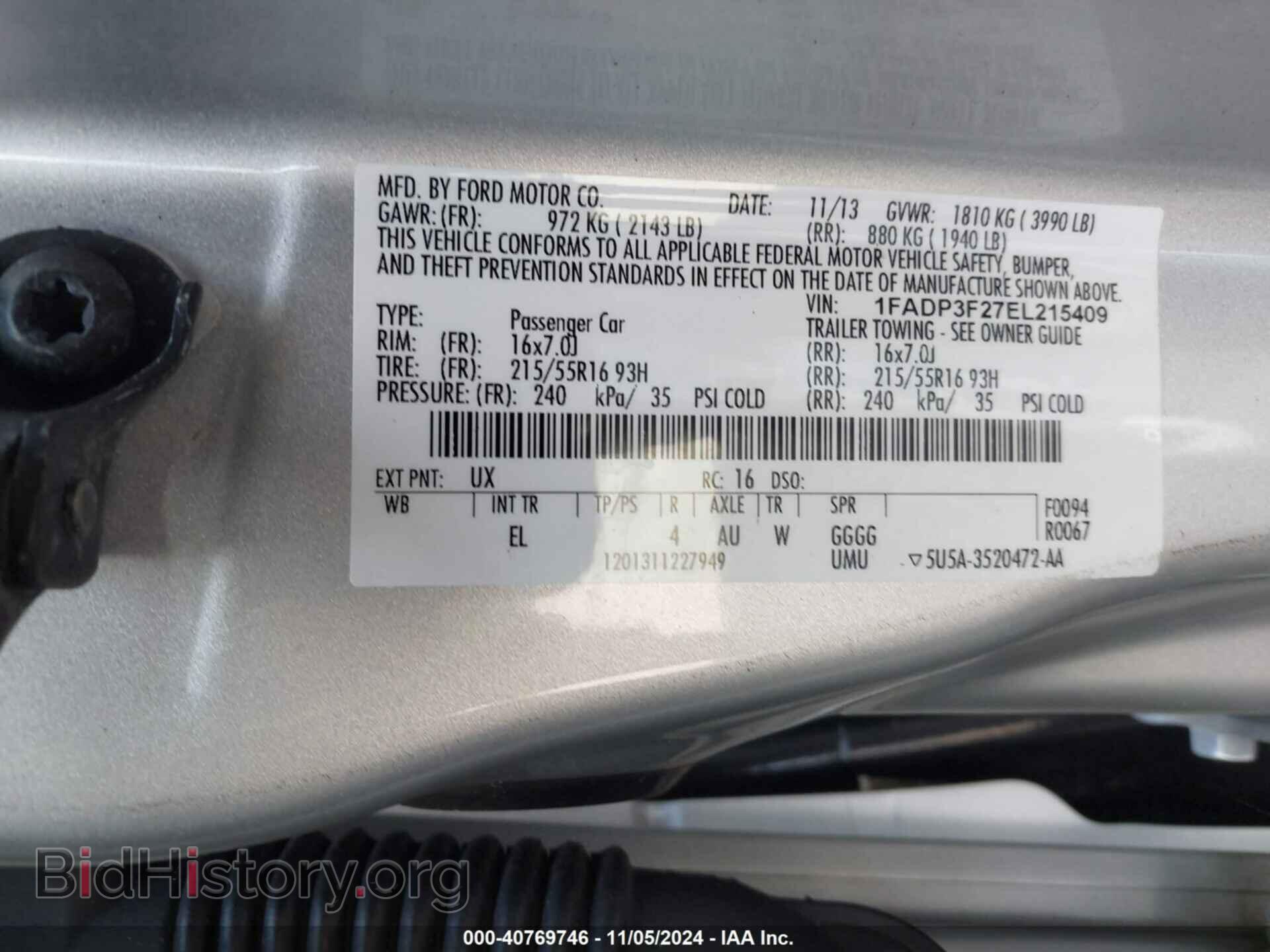 2014 FORD FOCUS - VIN: 1FADP3F27EL215409 - Photo 9
