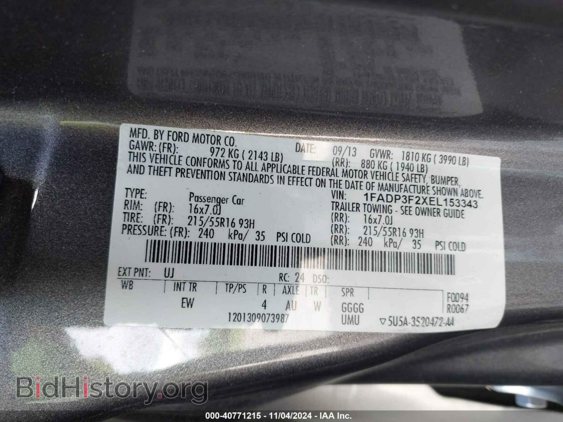 2014 FORD FOCUS - VIN: 1FADP3F2XEL153343 - Photo 9