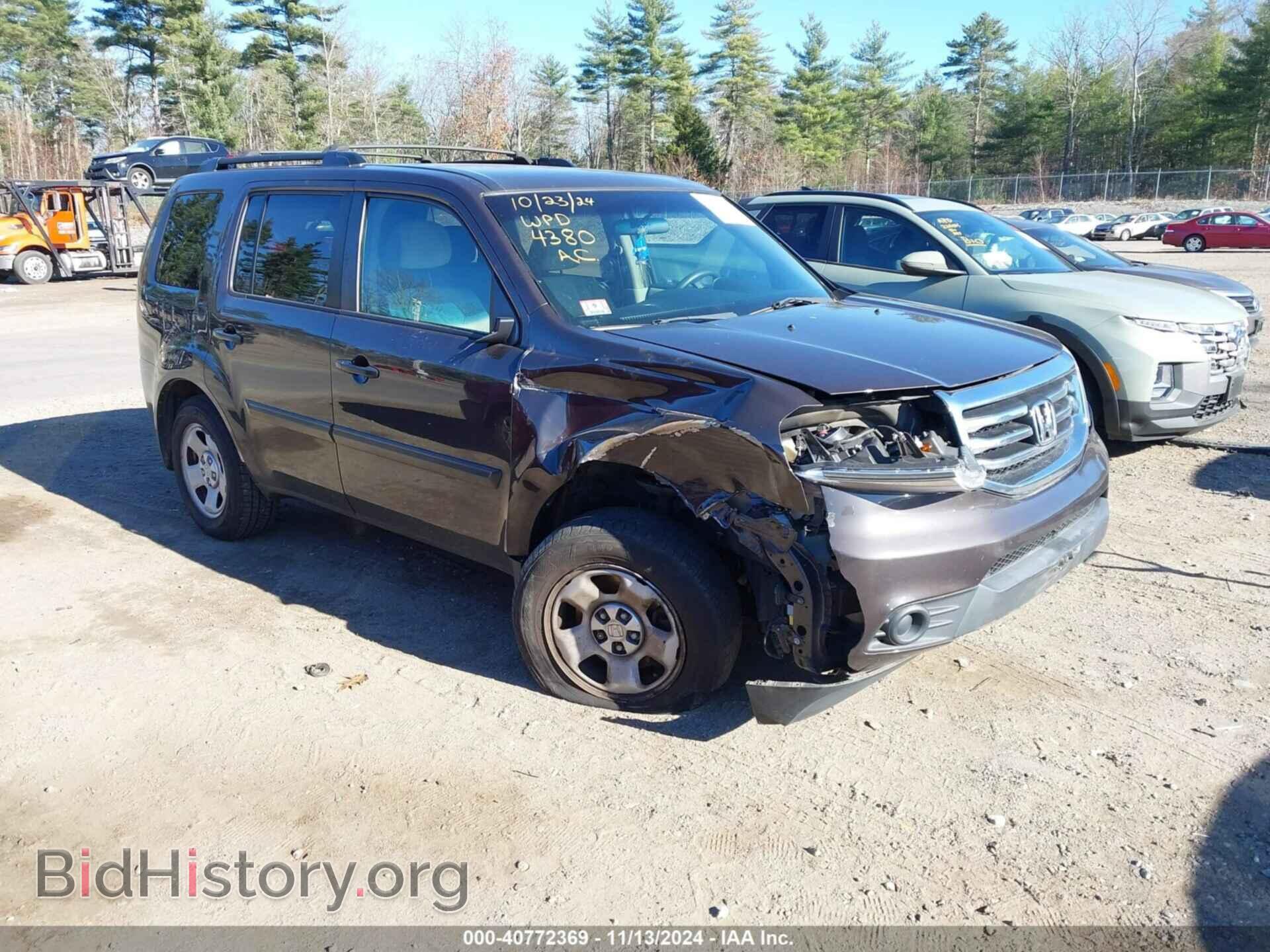 Photo 5FNYF4H27CB064380 - HONDA PILOT 2012