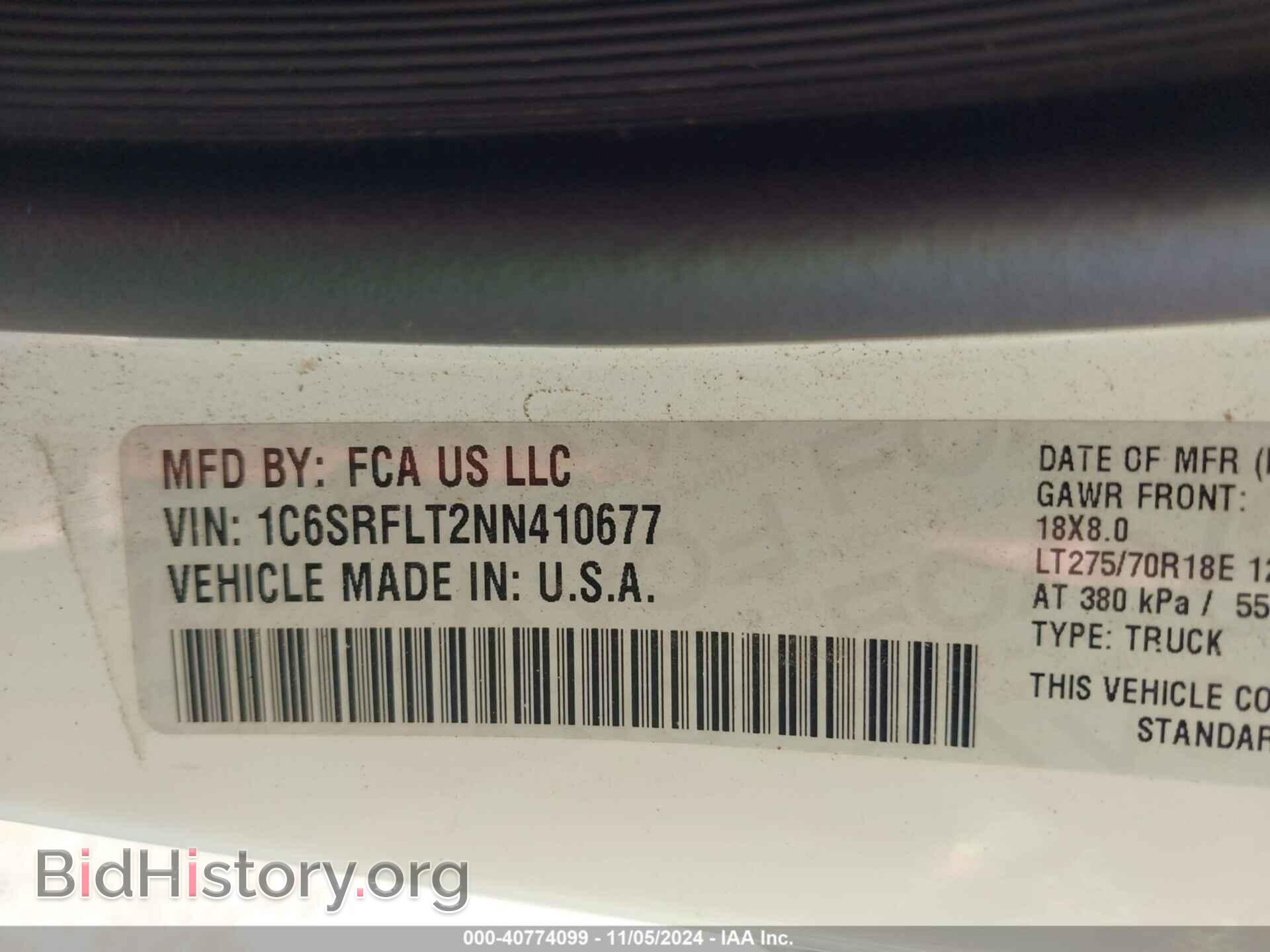 2022 RAM 1500 - VIN: 1C6SRFLT2NN410677 - Фото 9