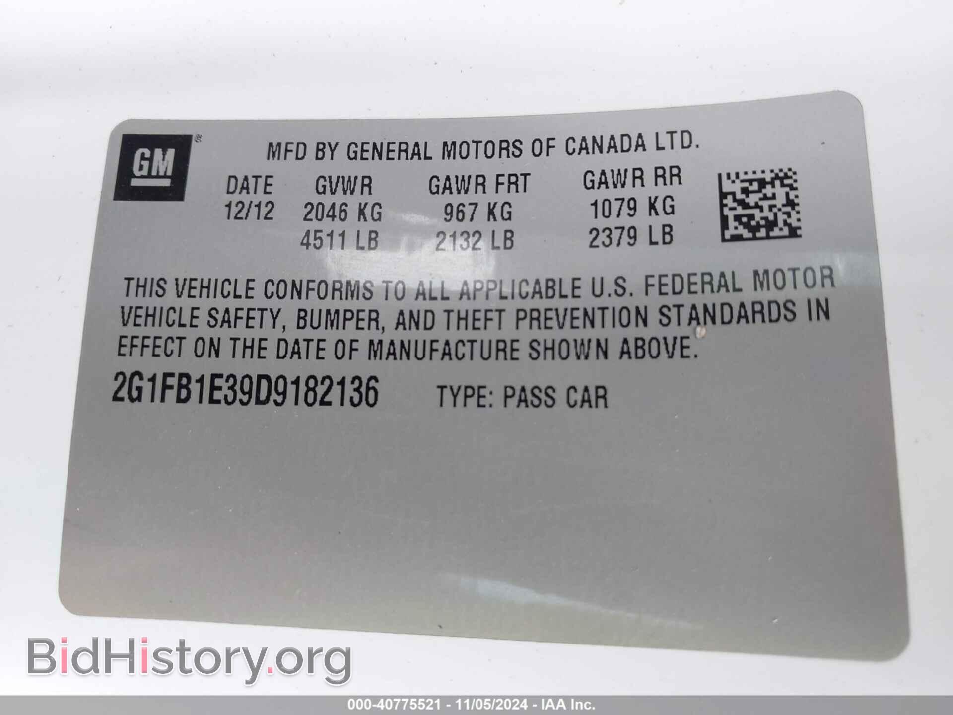 2013 CHEVROLET CAMARO - VIN: 2G1FB1E39D9182136 - Фото 9