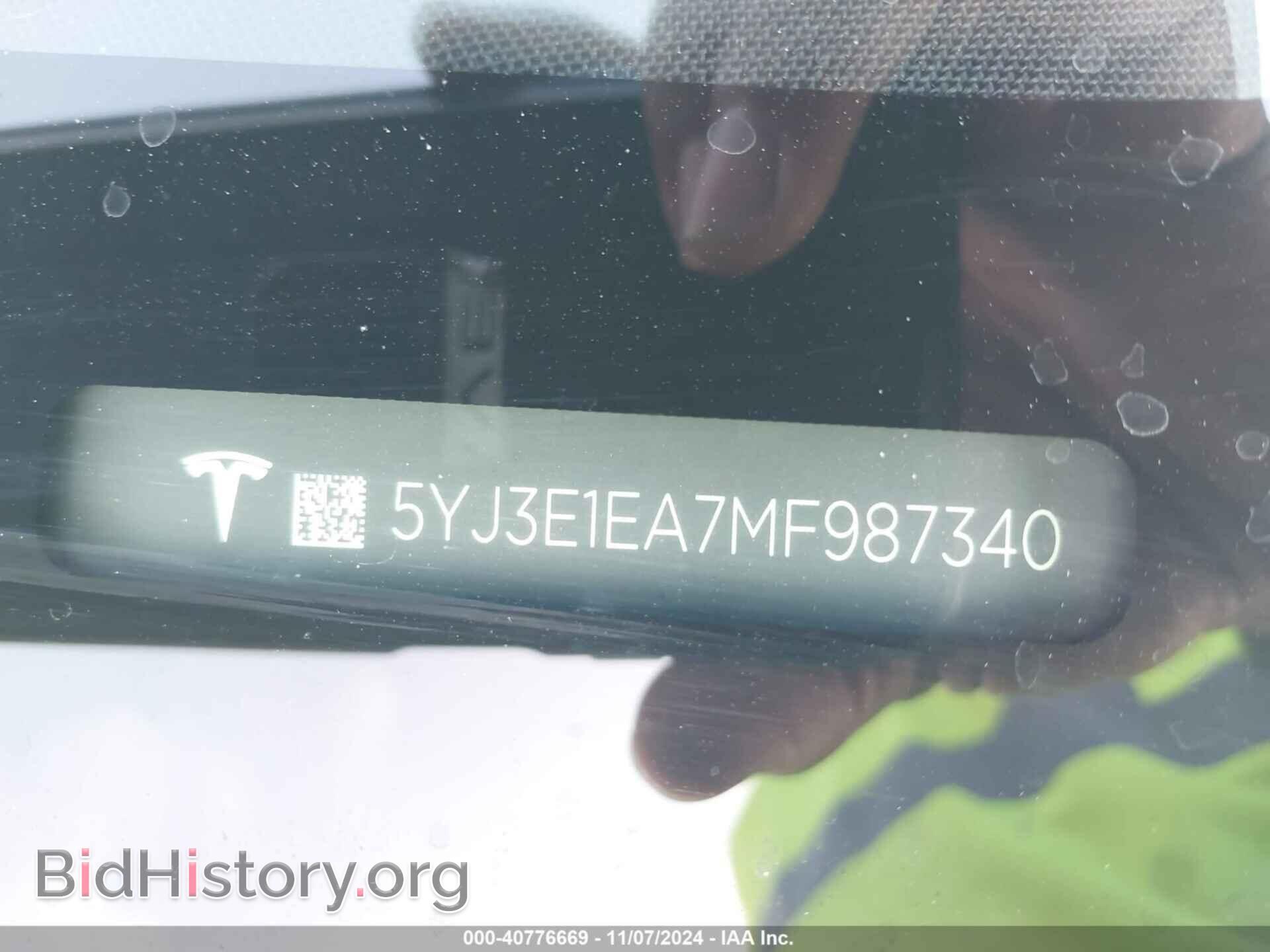 2021 TESLA MODEL 3 - VIN: 5YJ3E1EA7MF987340 - Фото 9