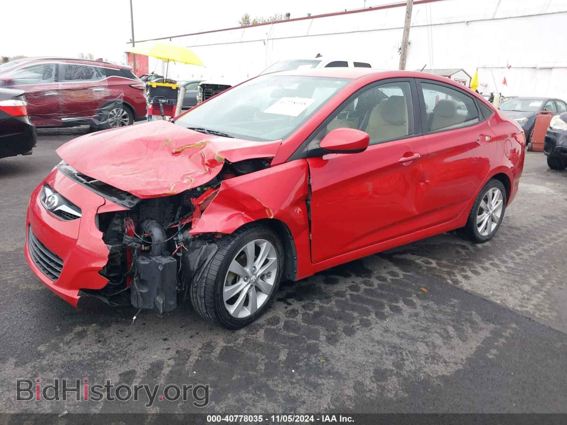 2014 HYUNDAI ACCENT - VIN: KMHCU4AEXEU618506 - Фото 2