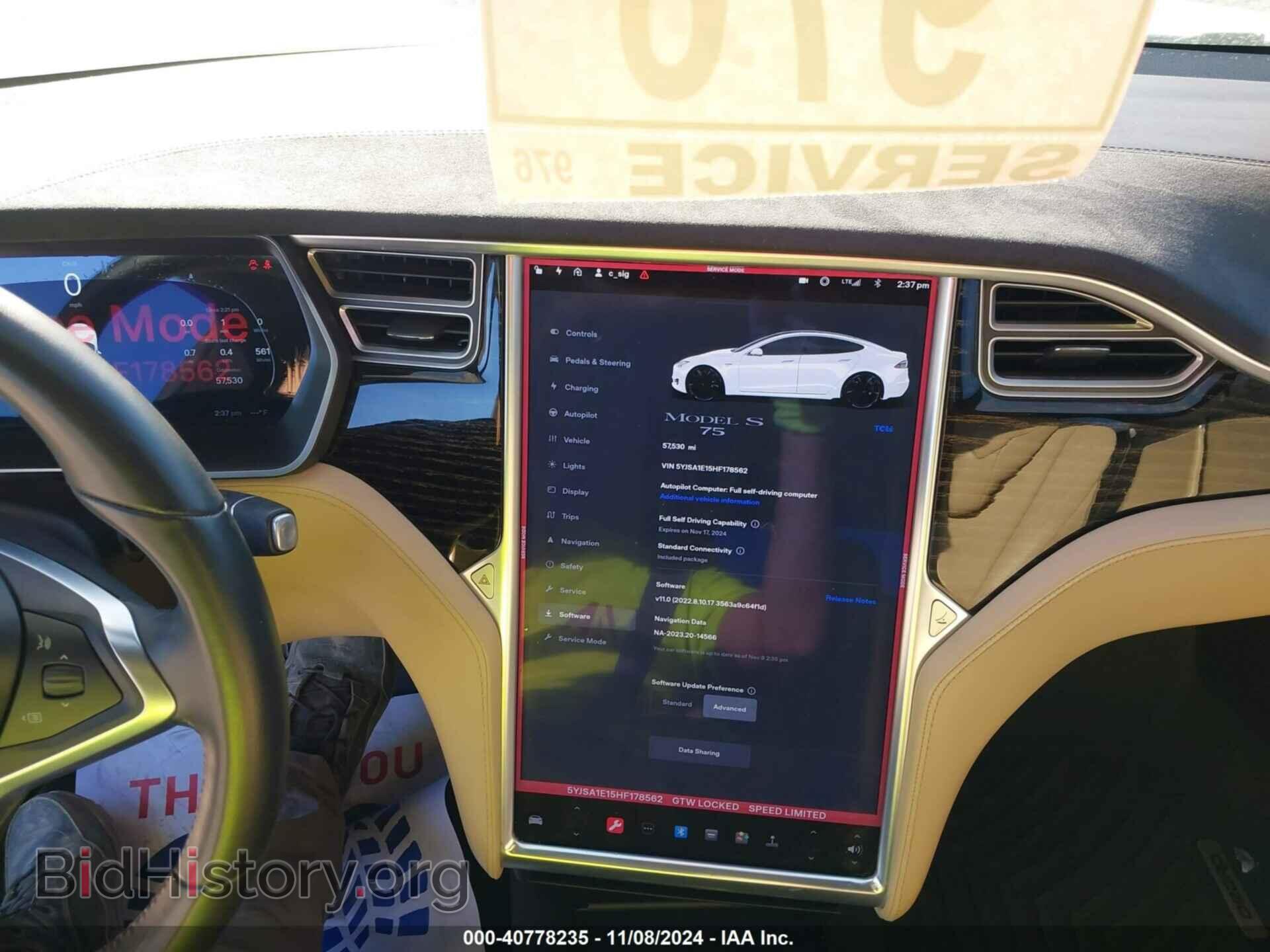 2017 TESLA MODEL S - VIN: 5YJSA1E15HF178562 - Фото 18