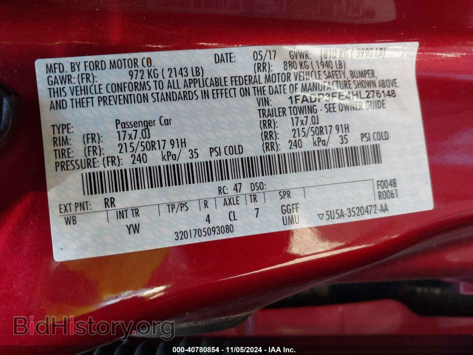 2017 FORD FOCUS - VIN: 1FADP3FE4HL276148 - Photo 9