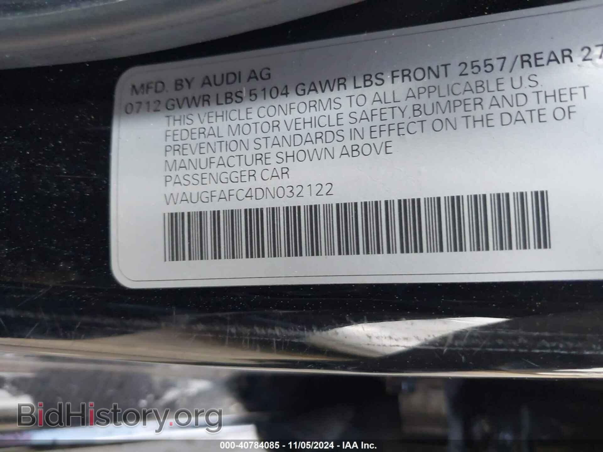 2013 AUDI A6 - VIN: WAUGFAFC4DN032122 - Photo 9