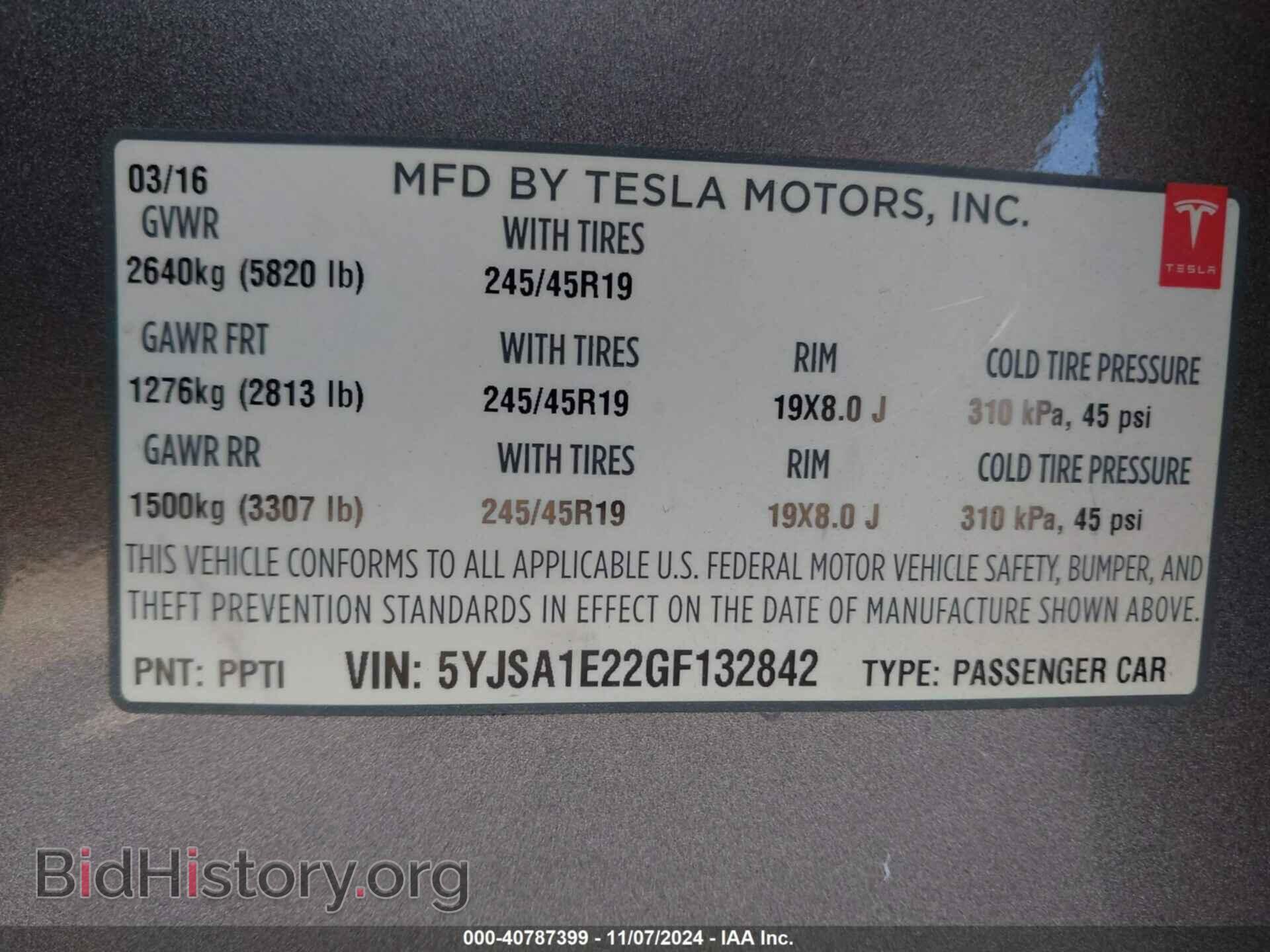 2016 TESLA MODEL S - VIN: 5YJSA1E22GF132842 - Photo 9