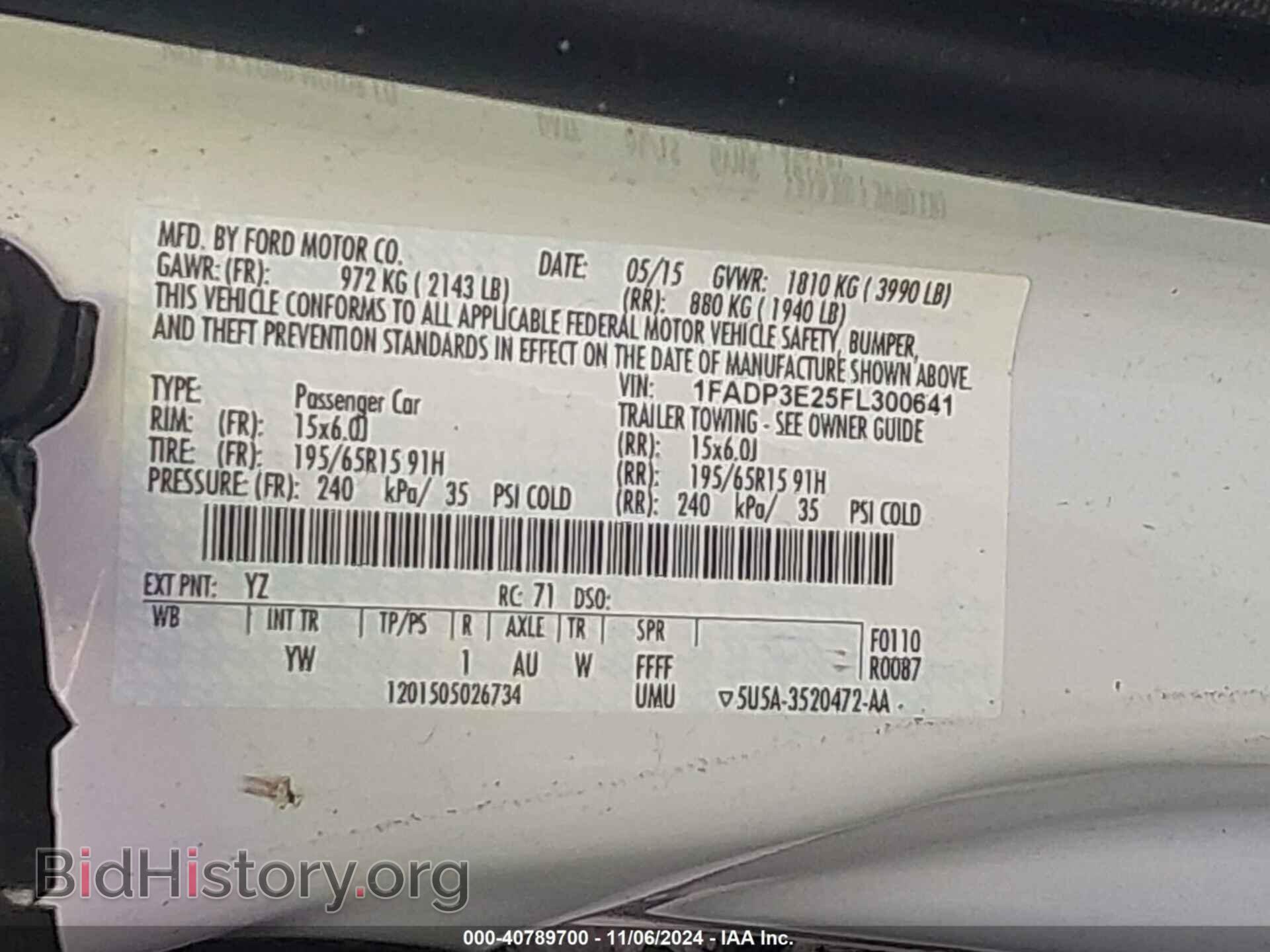 2015 FORD FOCUS - VIN: 1FADP3E25FL300641 - Photo 9