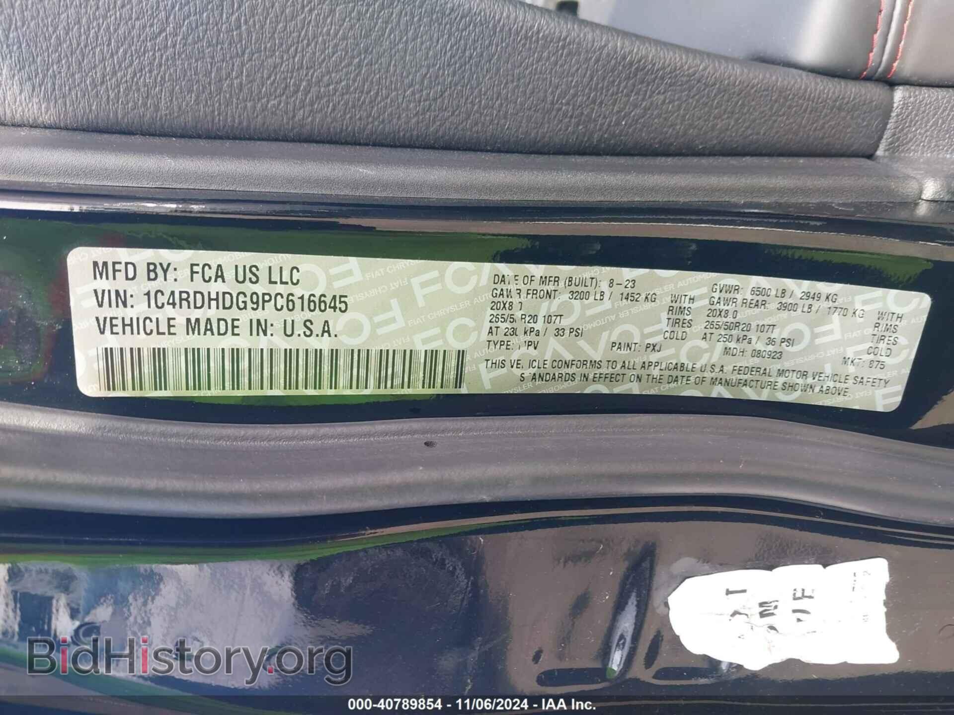 2023 DODGE DURANGO - VIN: 1C4RDHDG9PC616645 - Фото 9