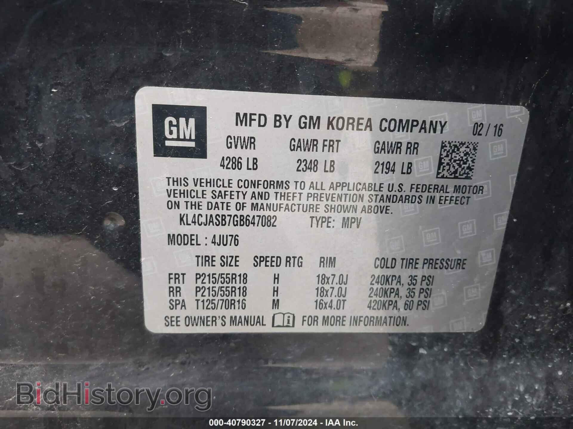 2016 BUICK ENCORE - VIN: KL4CJASB7GB647082 - Photo 9