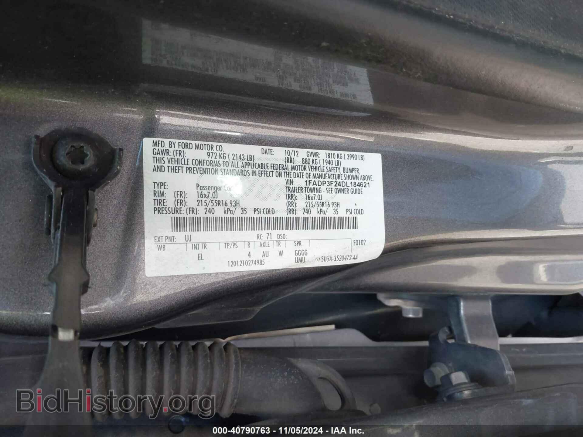 2013 FORD FOCUS - VIN: 1FADP3F24DL184621 - Photo 9