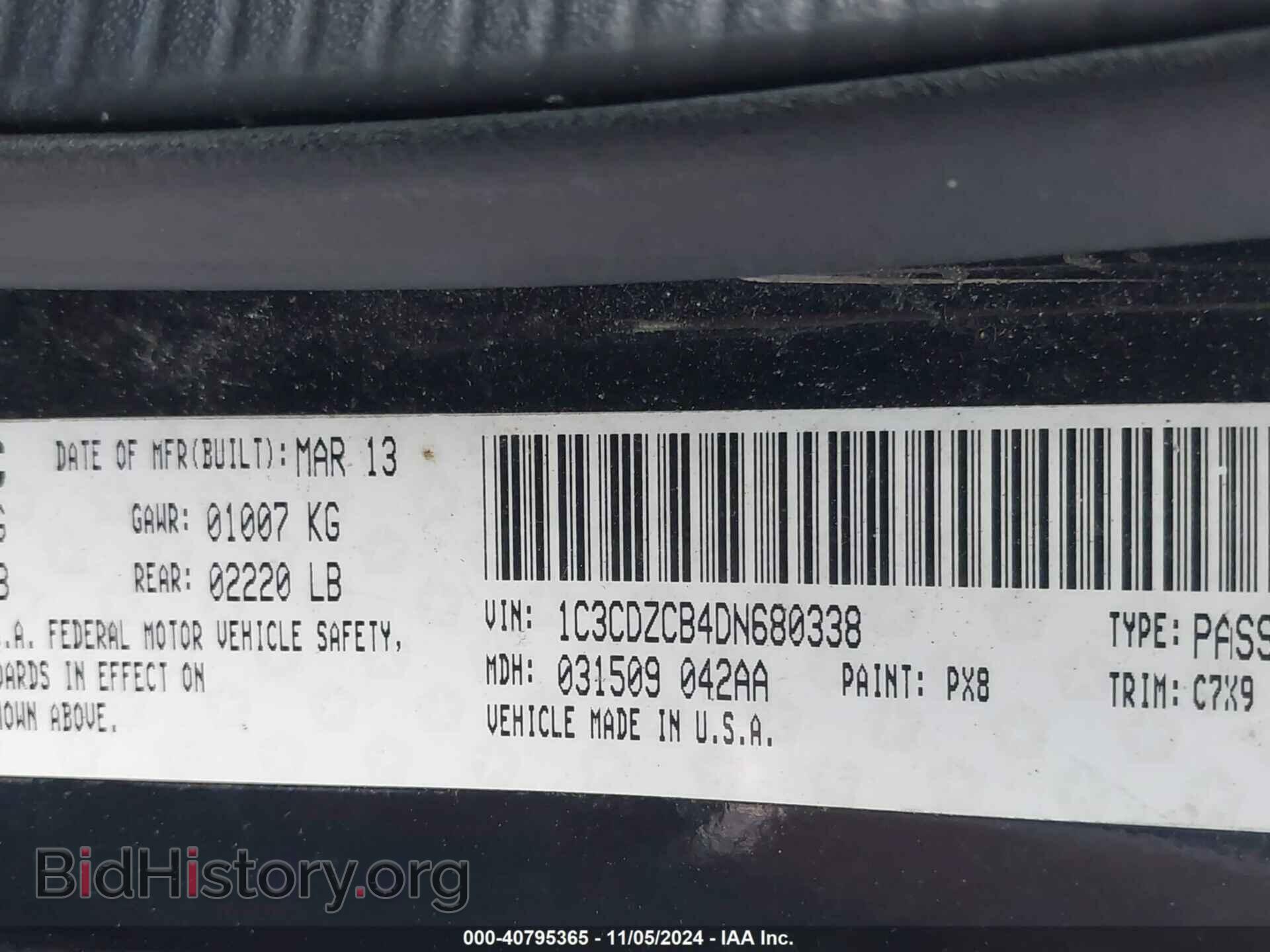 2013 DODGE AVENGER - VIN: 1C3CDZCB4DN680338 - Фото 9
