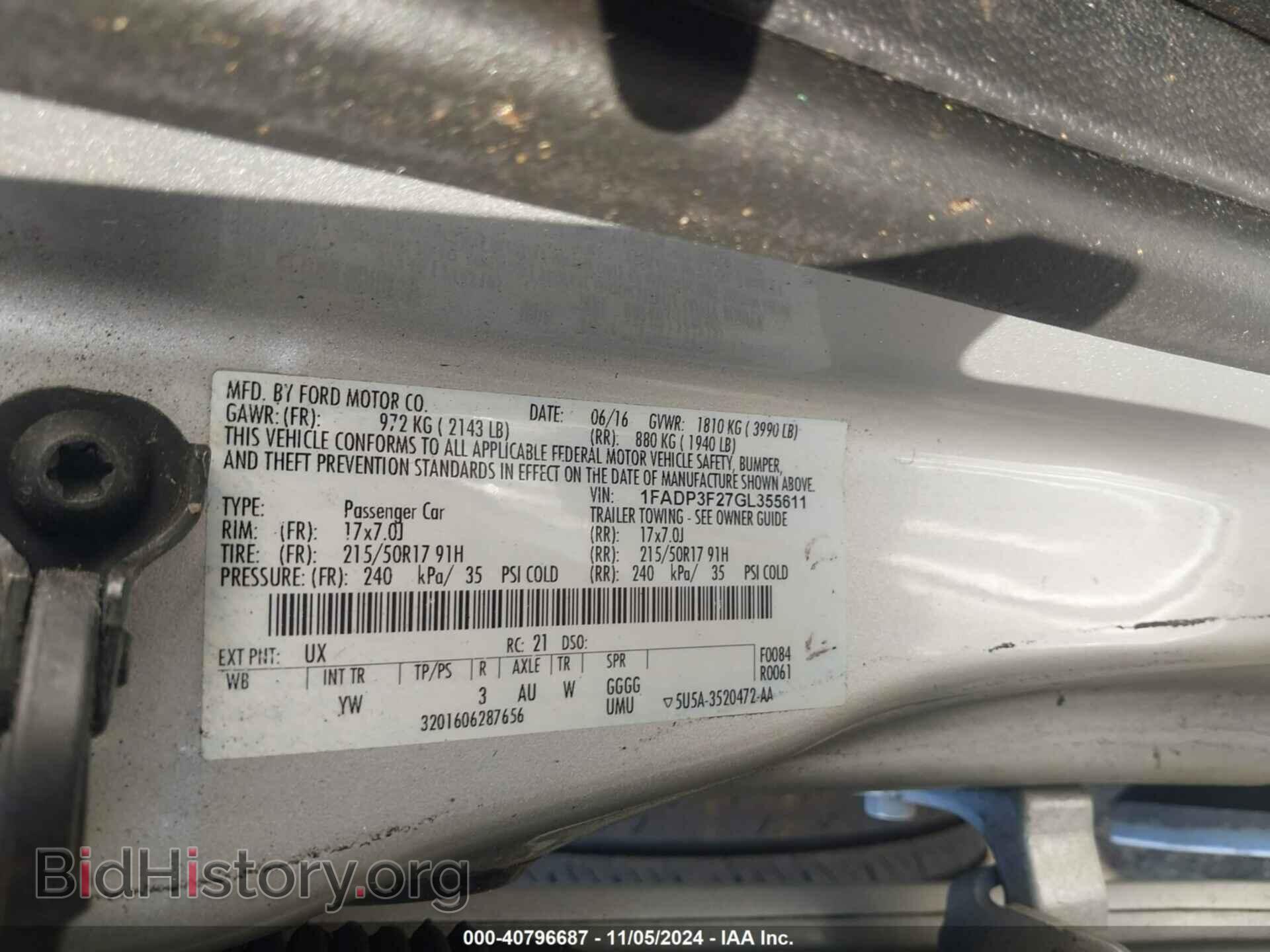 2016 FORD FOCUS - VIN: 1FADP3F27GL355611 - Фото 9