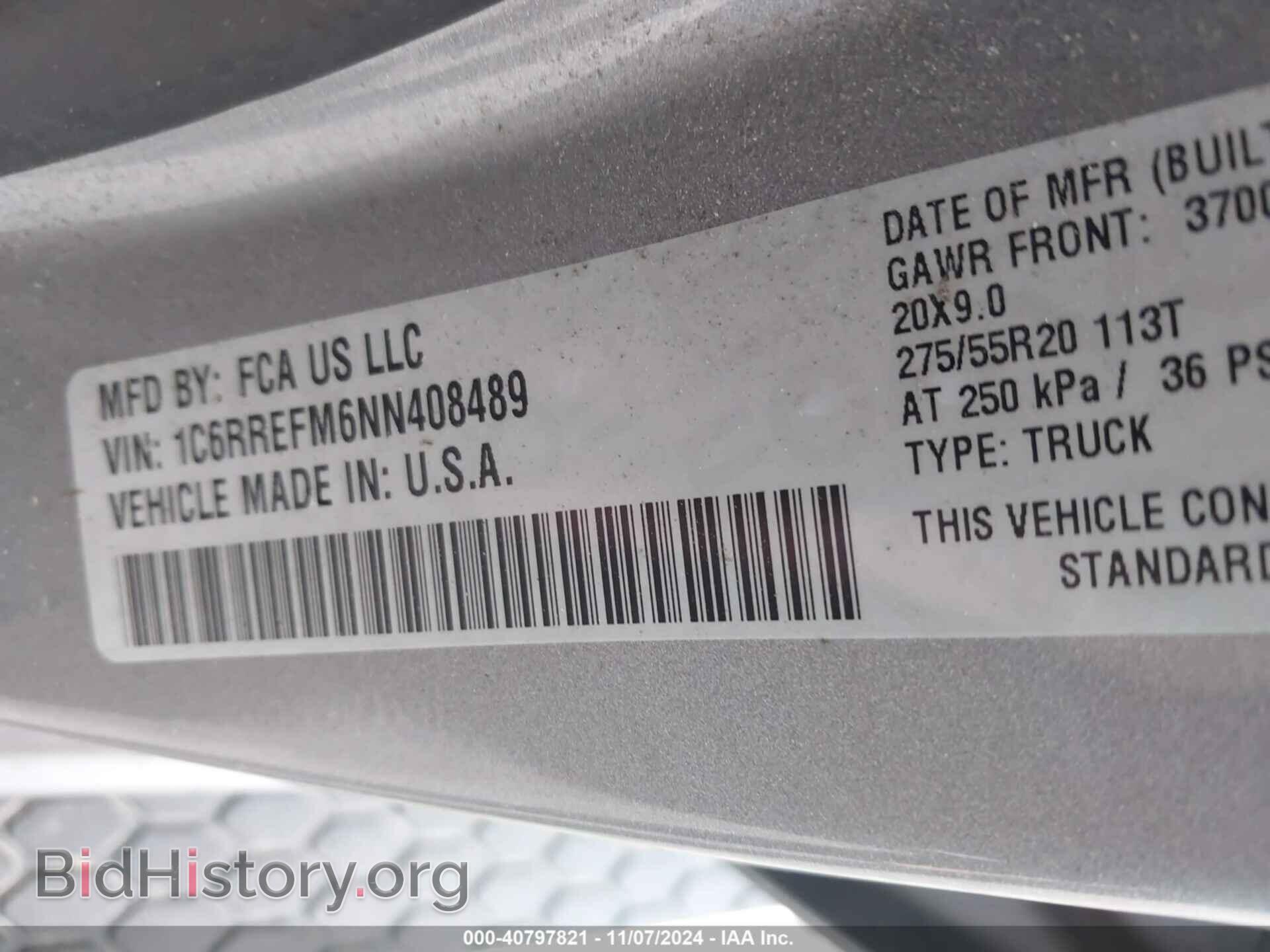 2022 RAM 1500 - VIN: 1C6RREFM6NN408489 - Фото 9