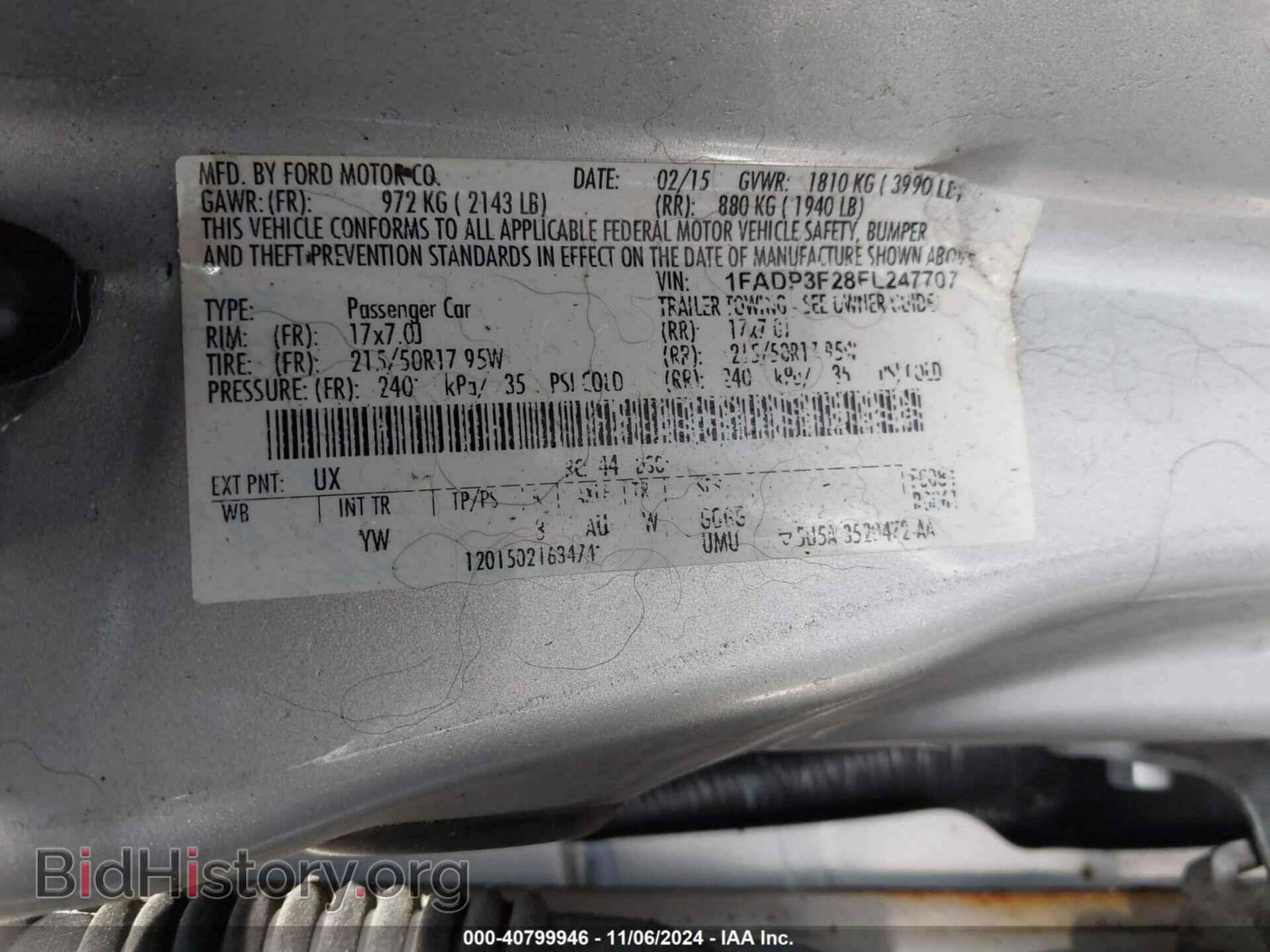 2015 FORD FOCUS - VIN: 1FADP3F28FL247707 - Photo 9