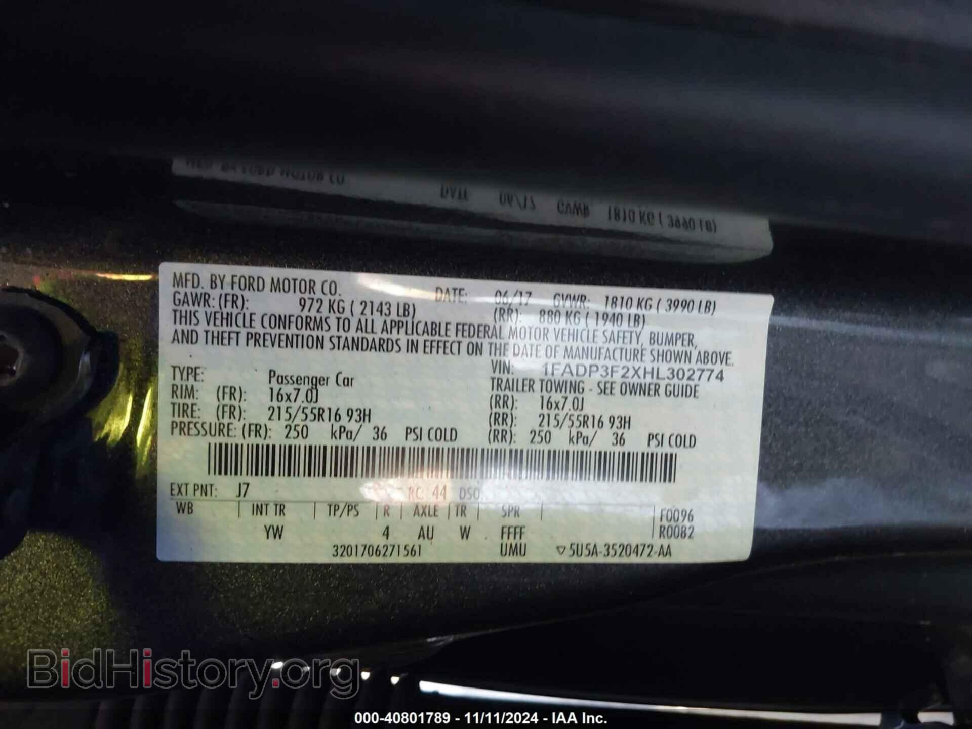 2017 FORD FOCUS - VIN: 1FADP3F2XHL302774 - Photo 9
