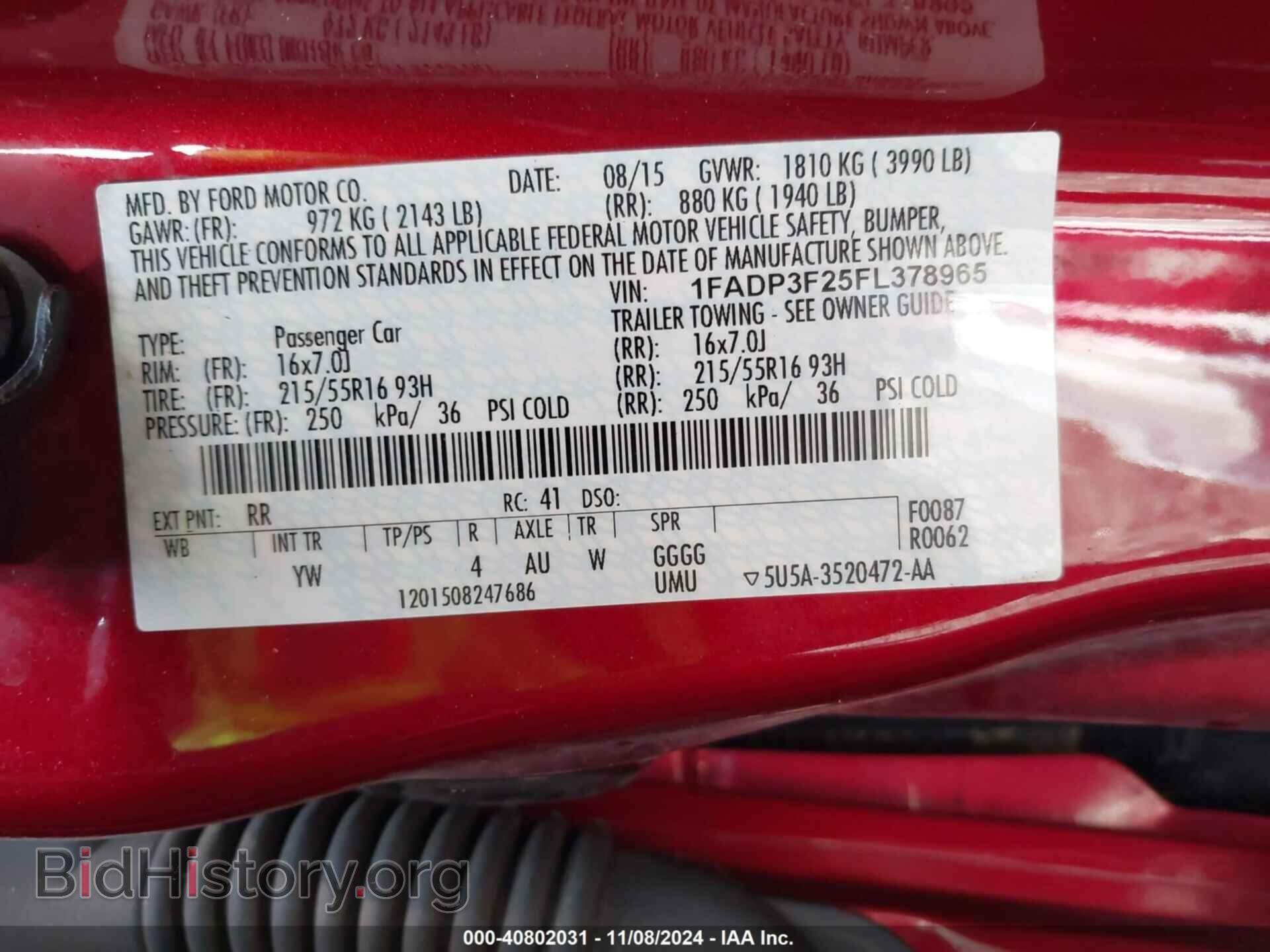 2015 FORD FOCUS - VIN: 1FADP3F25FL378965 - Photo 9