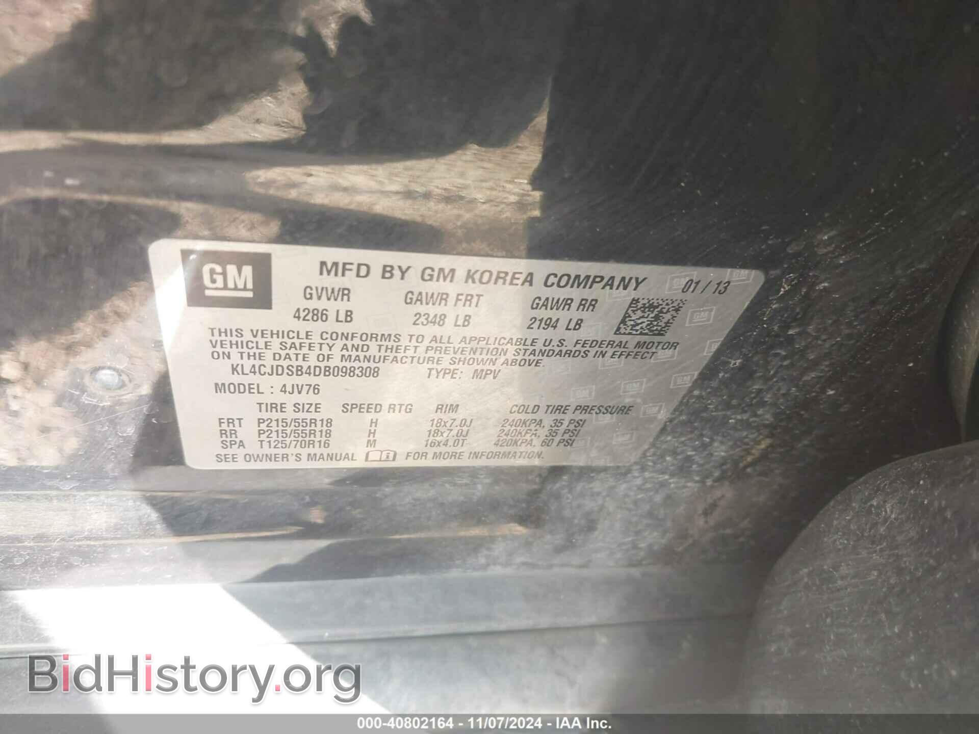 2013 BUICK ENCORE - VIN: KL4CJDSB4DB098308 - Photo 9