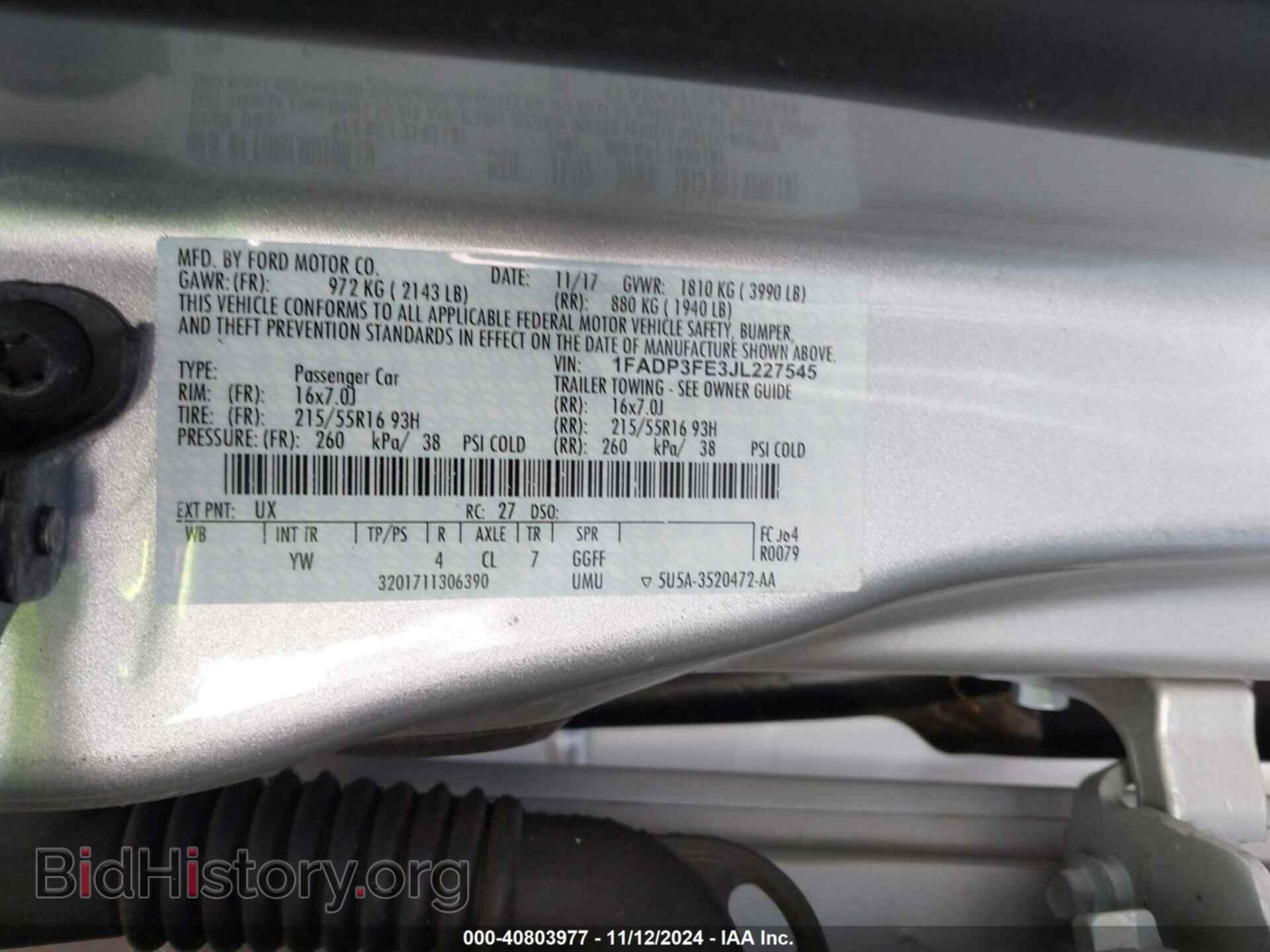 2018 FORD FOCUS - VIN: 1FADP3FE3JL227545 - Photo 9