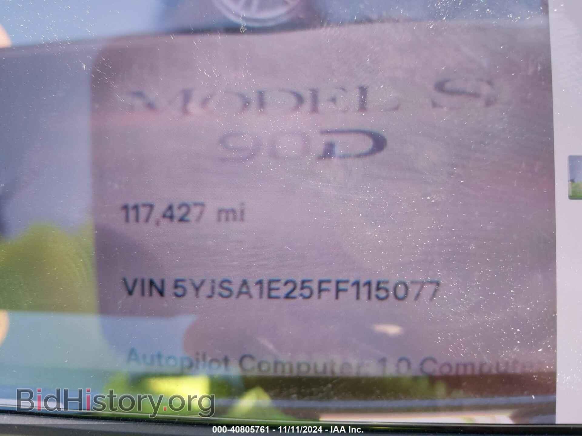 2015 TESLA MODEL S - VIN: 5YJSA1E25FF115077 - Фото 14