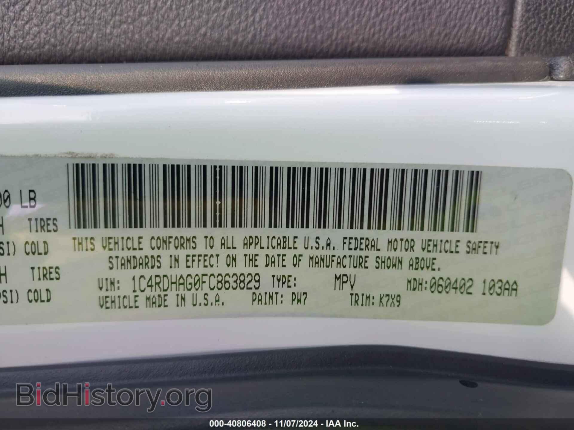 2015 DODGE DURANGO - VIN: 1C4RDHAG0FC863829 - Photo 9