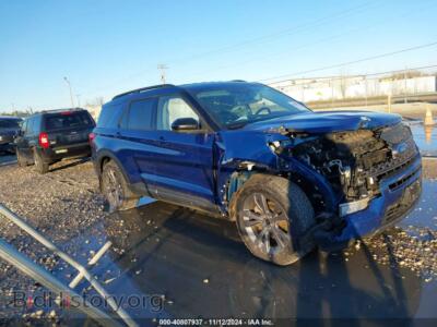 2022 Ford EXPLORER XLT, синий — VIN 1FMSK8DH7NGC09859, IAAI
