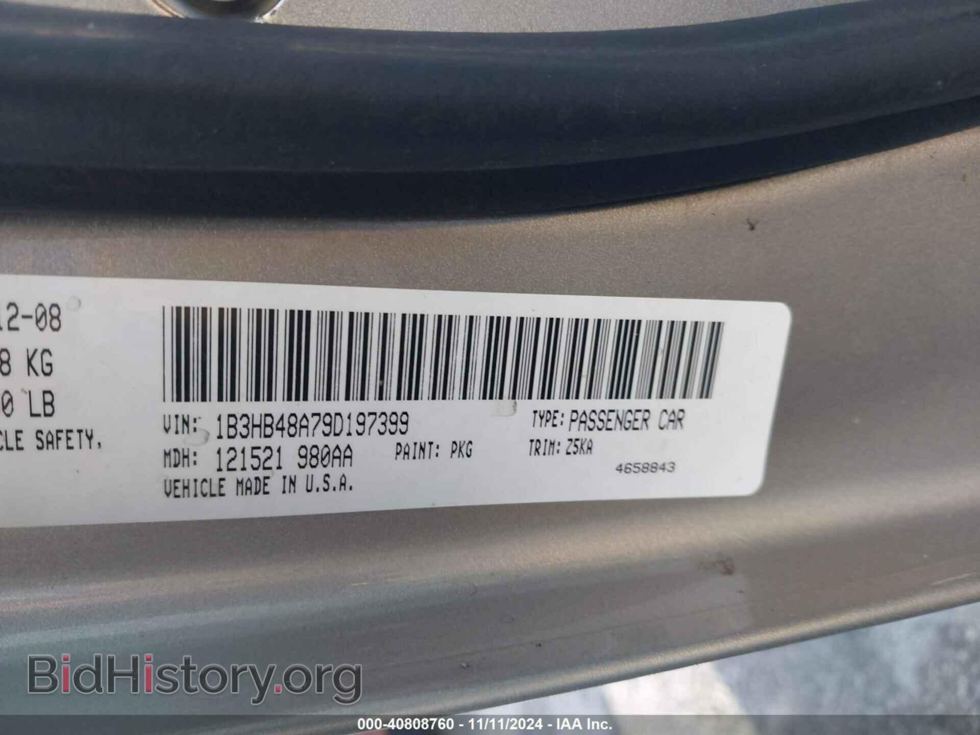 2009 DODGE CALIBER - VIN: 1B3HB48A79D197399 - Photo 9