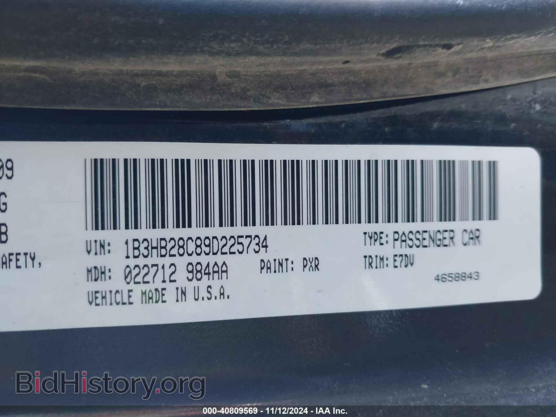 2009 DODGE CALIBER - VIN: 1B3HB28C89D225734 - Фото 9
