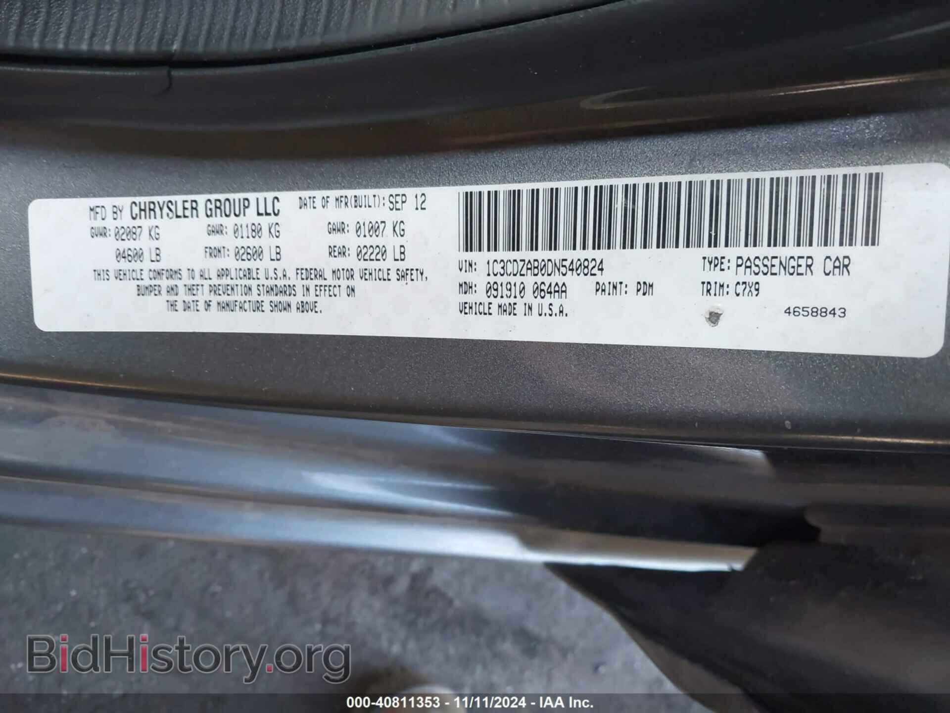 2013 DODGE AVENGER - VIN: 1C3CDZAB0DN540824 - Photo 9